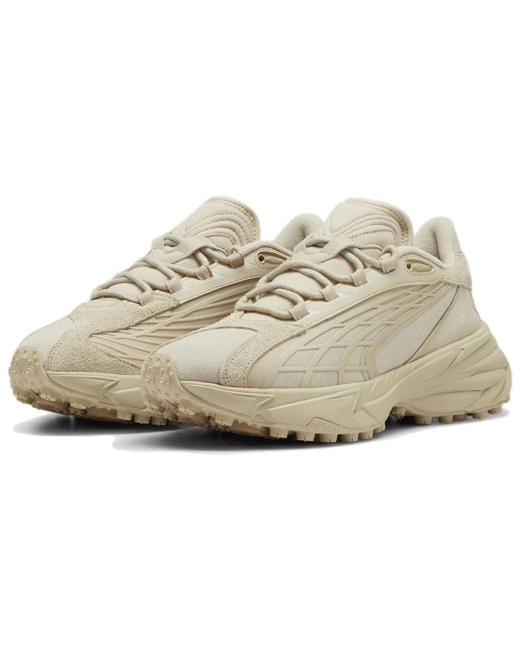 PUMA White Spirex Premium Sneakers 'Putty Prairie Tan' for men