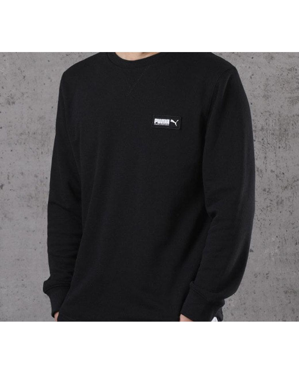 PUMA Blue Logo Round Neck Pullover for men