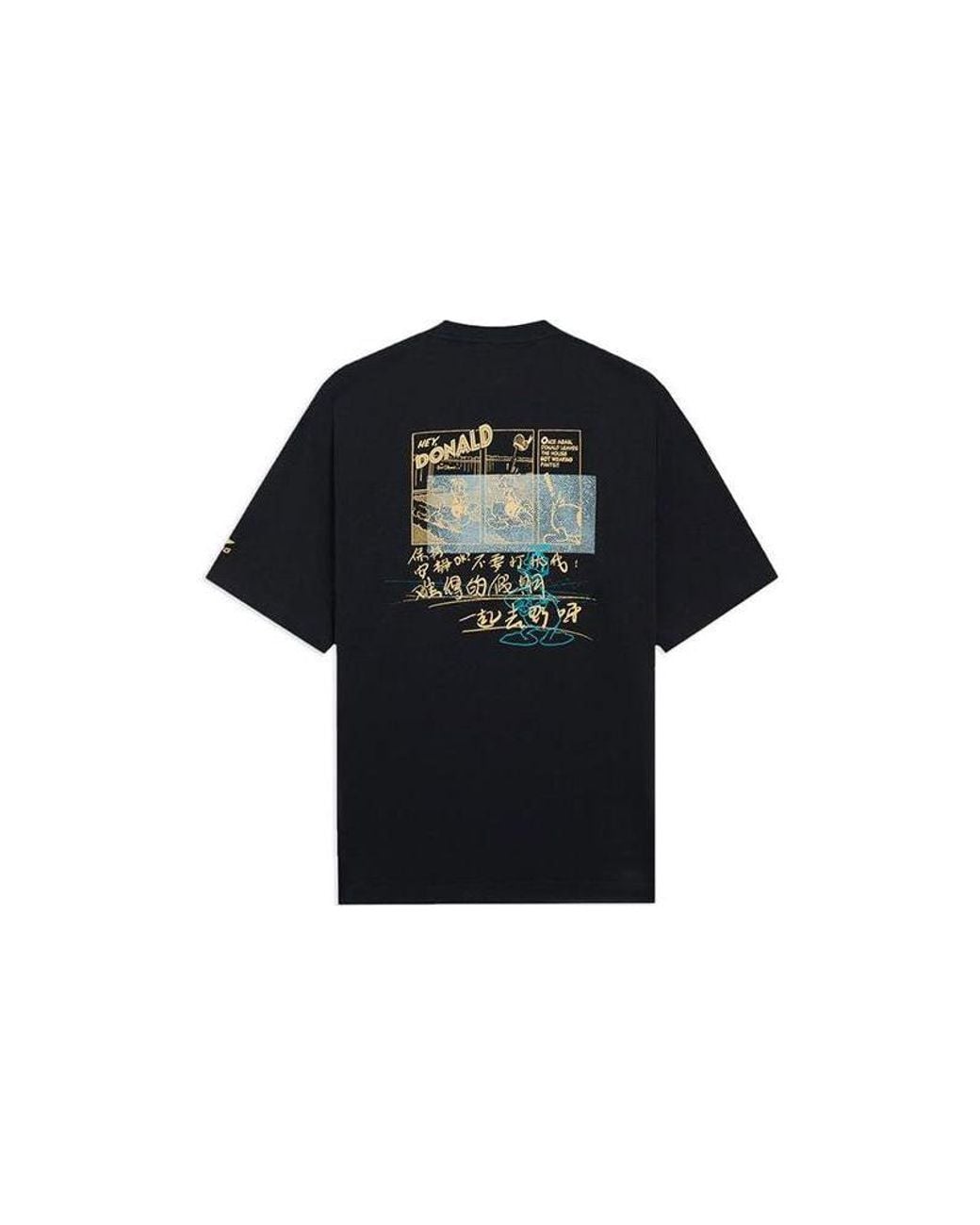Li-ning Black X Disney Graphic T-Shirt for men