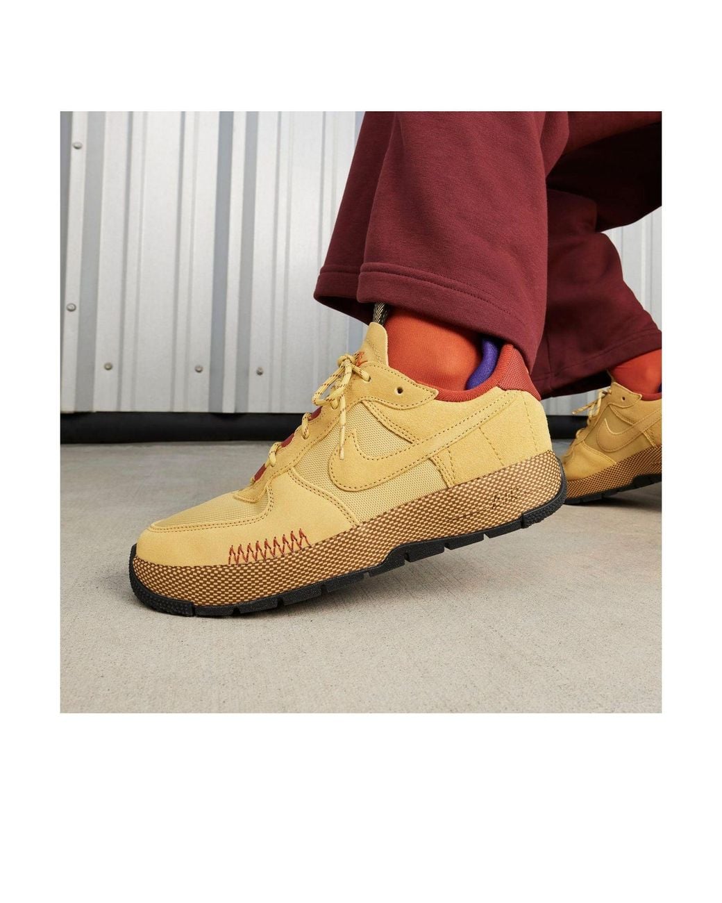 Nike Yellow (Wmns) Air Force 1 Wild 'Wheat Rugged'