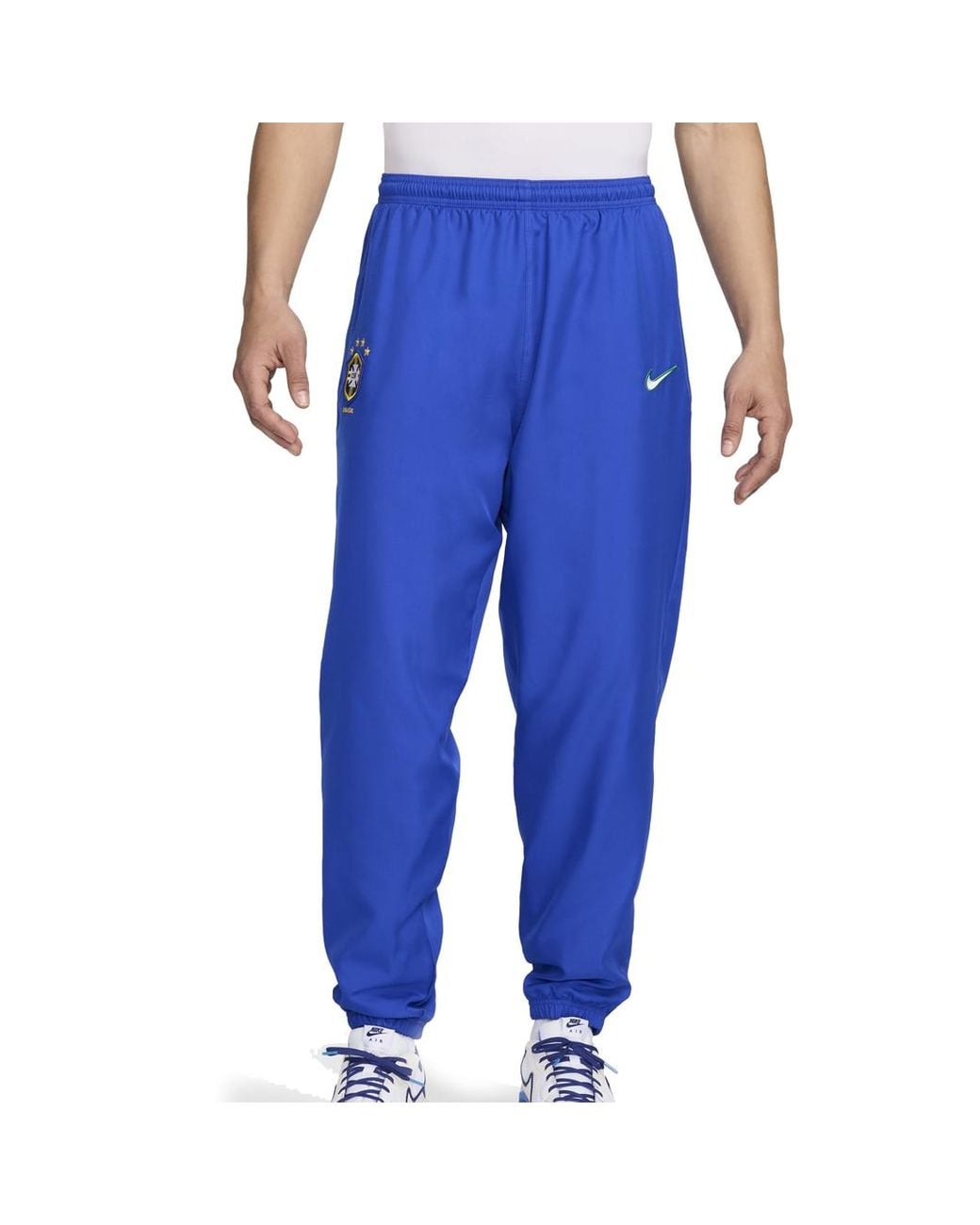 Nike Blue Brazil 1998 Reissue Soccer Replica Track Pants 'Lyon' for men