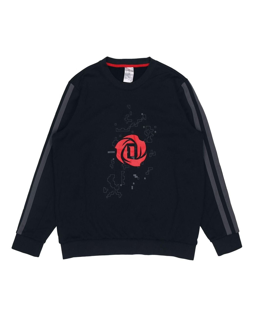 Adidas Blue Rose Crew Printing Fleece Lined Stay Warm Sports Round Neck Pullover for men