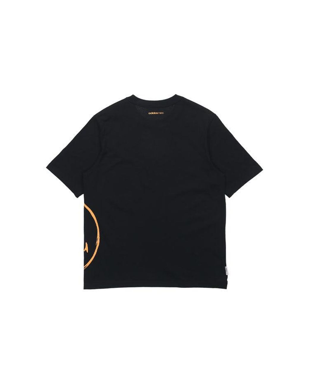 Adidas Black Neo U Csmy Tee Casual Sports Smiling Face Printing Short Sleeve for men