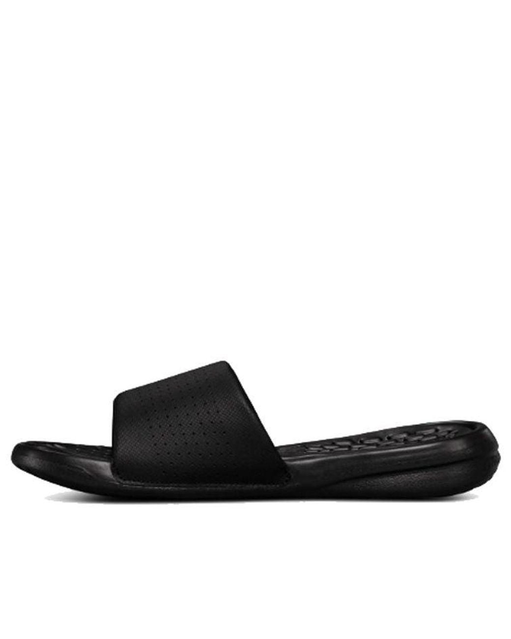 Under Armour Black Playmaker Fixed Strap Slippers for men