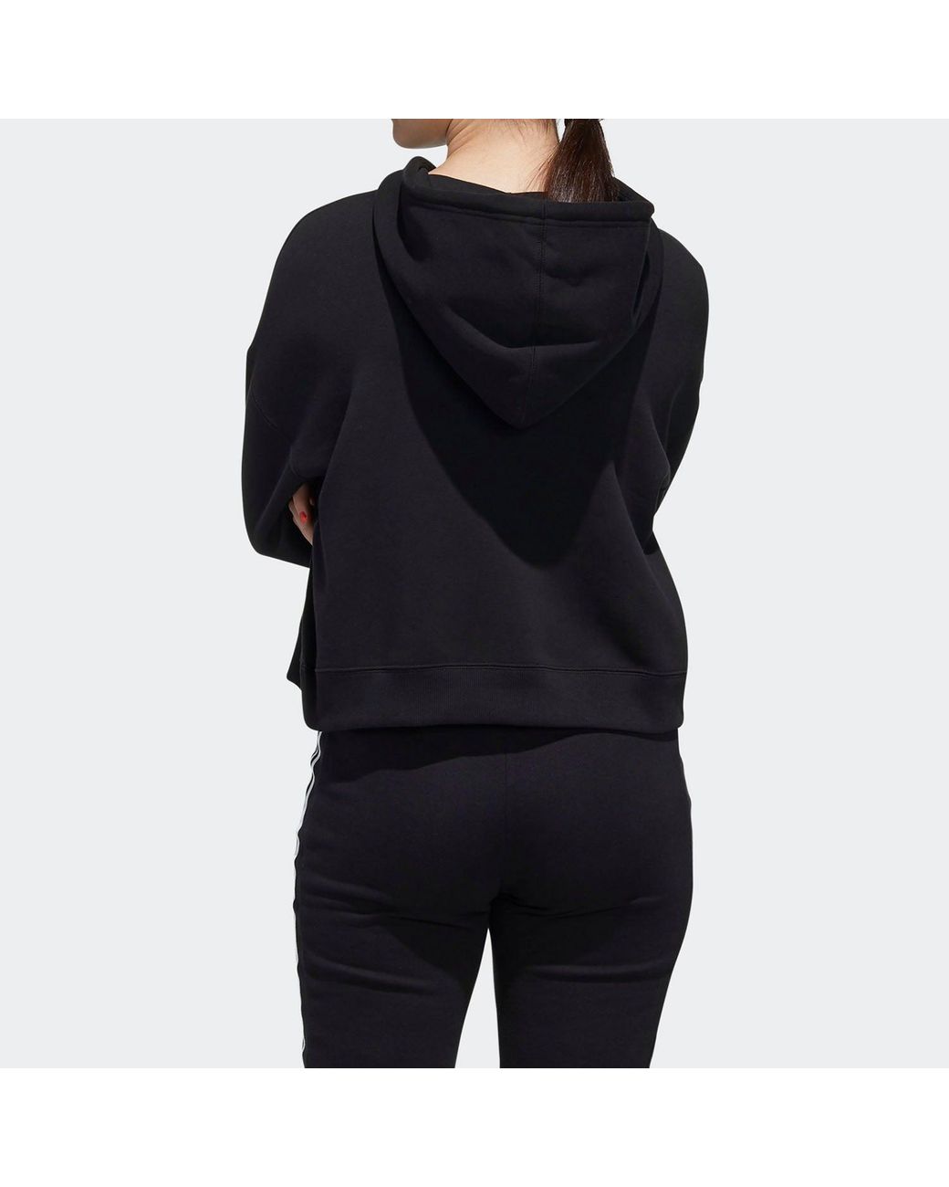 Adidas Black (Wmns) Neo C+ Fleece Hdy Sports Pullover