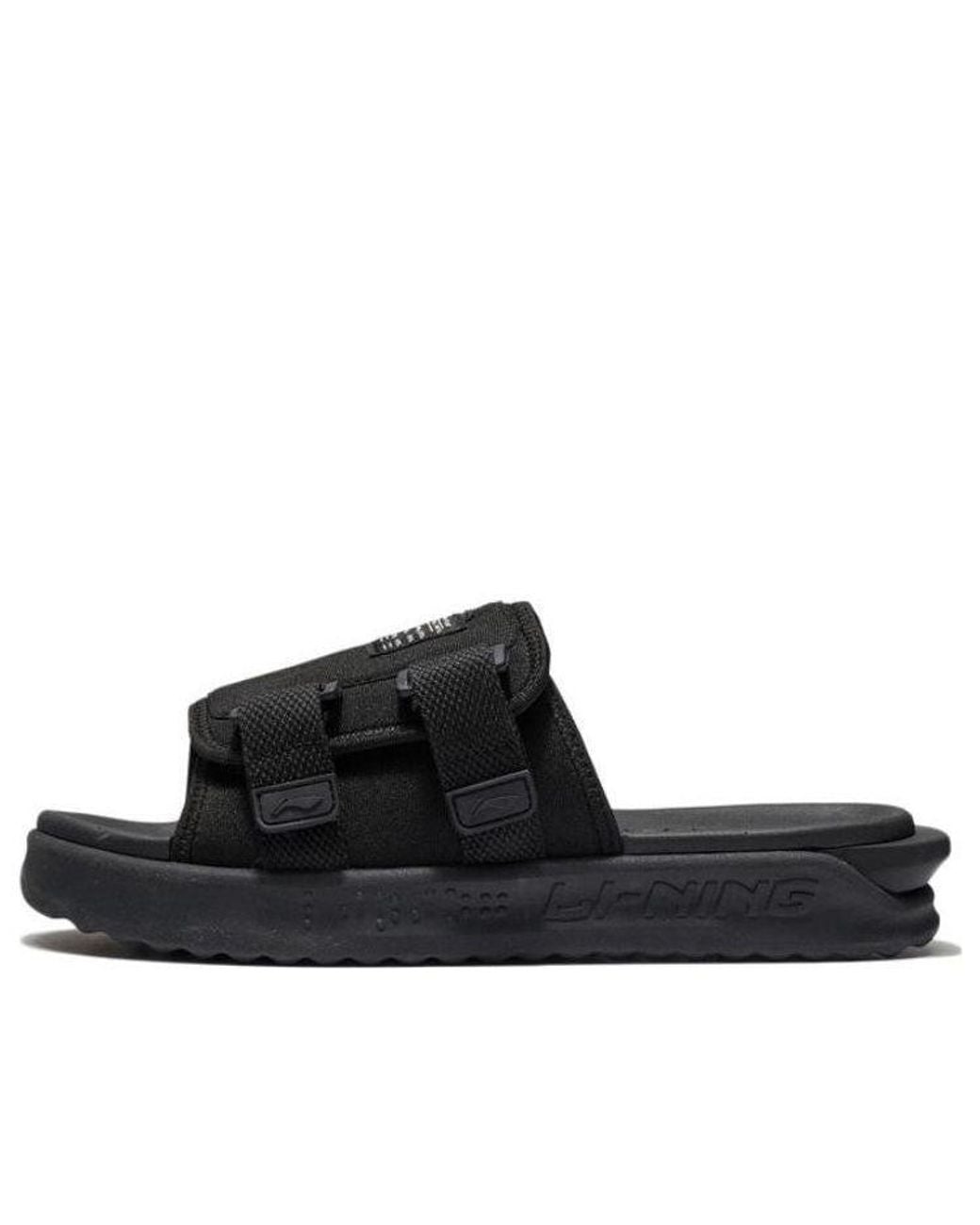 Li-ning Black Casual Sandals for men