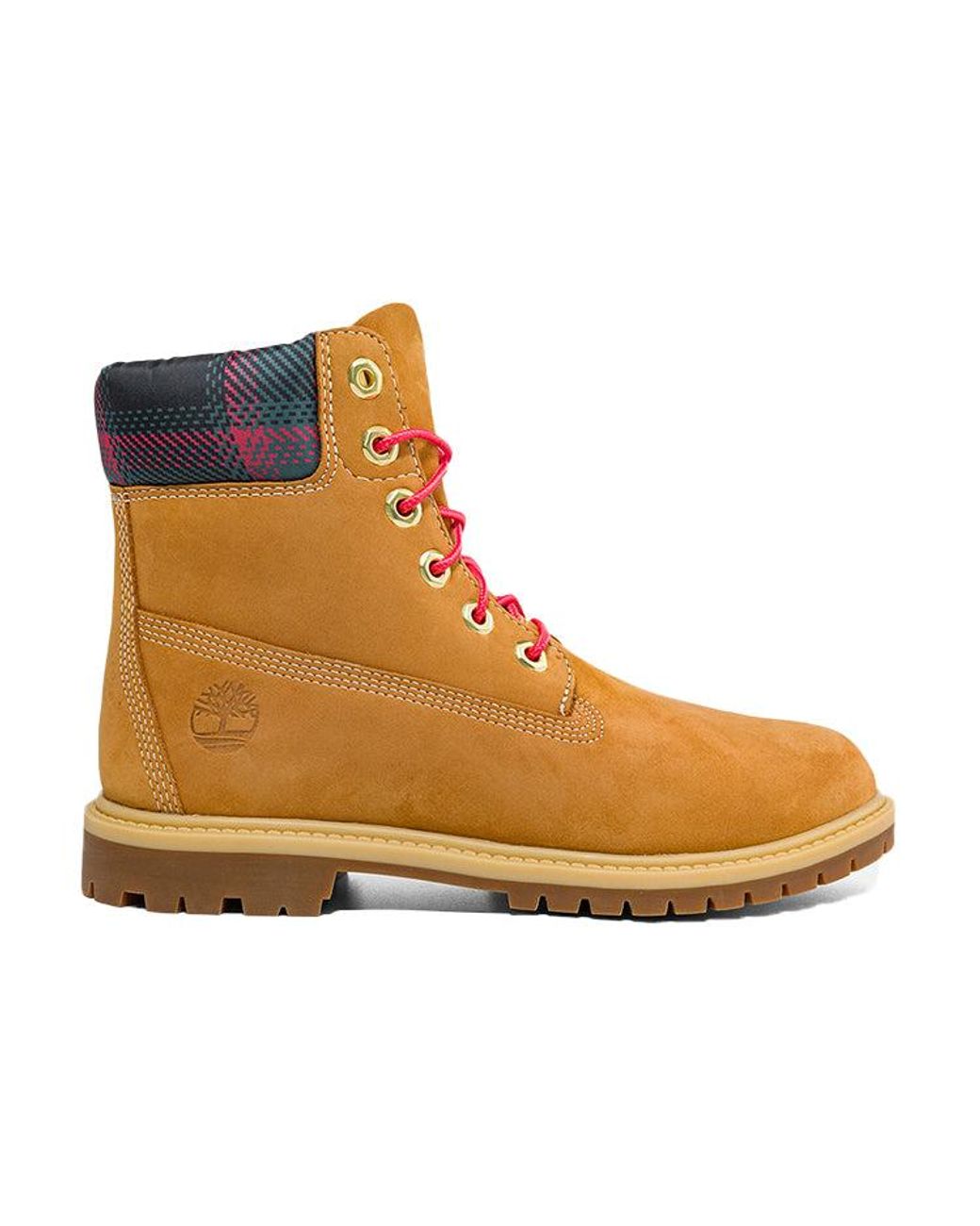 Timberland Brown (Wmns) Heritage 6 Inch Waterproof Boots 'Wheat Nubuck With Plaid'