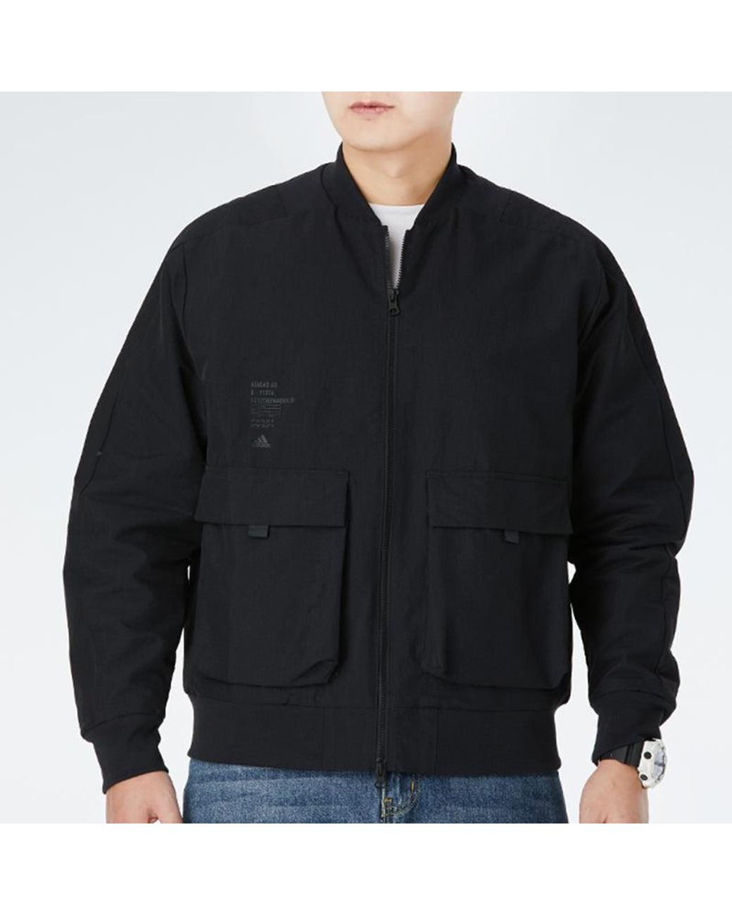 Adidas Blue Th Jkt Bomb Fleece Lined Stay Warm Casual Sports Jacket for men