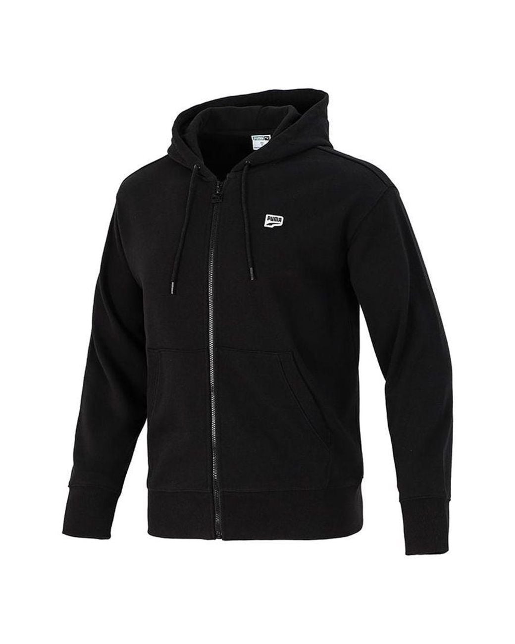 PUMA Black Athleisure Casual Sports Hooded Jacket for men