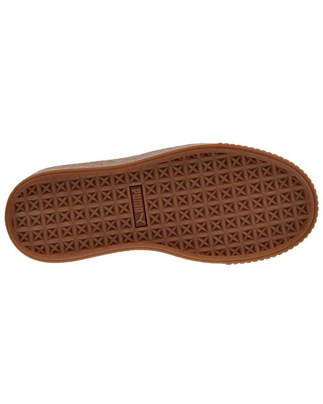 PUMA White (Wmns) Basket Platform Core