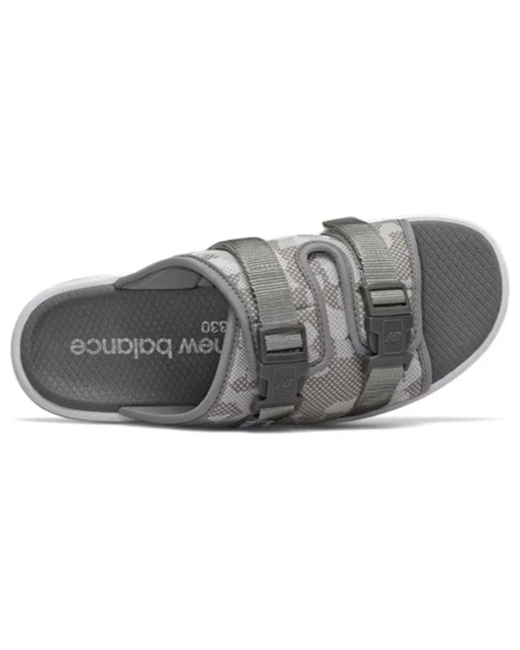 New Balance Gray 330 Slides for men