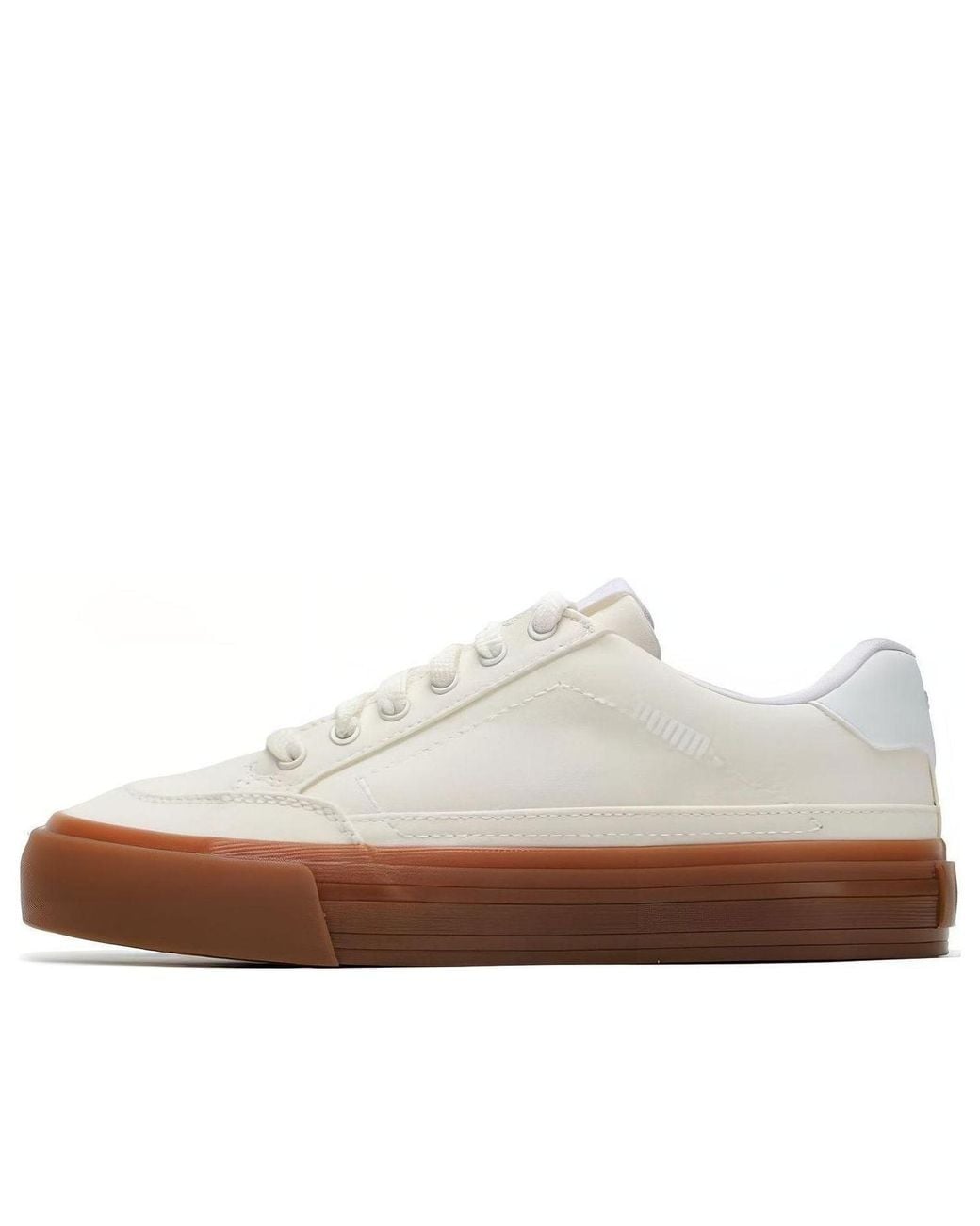 PUMA White Capris Leather Skateboarding Sneakers for men
