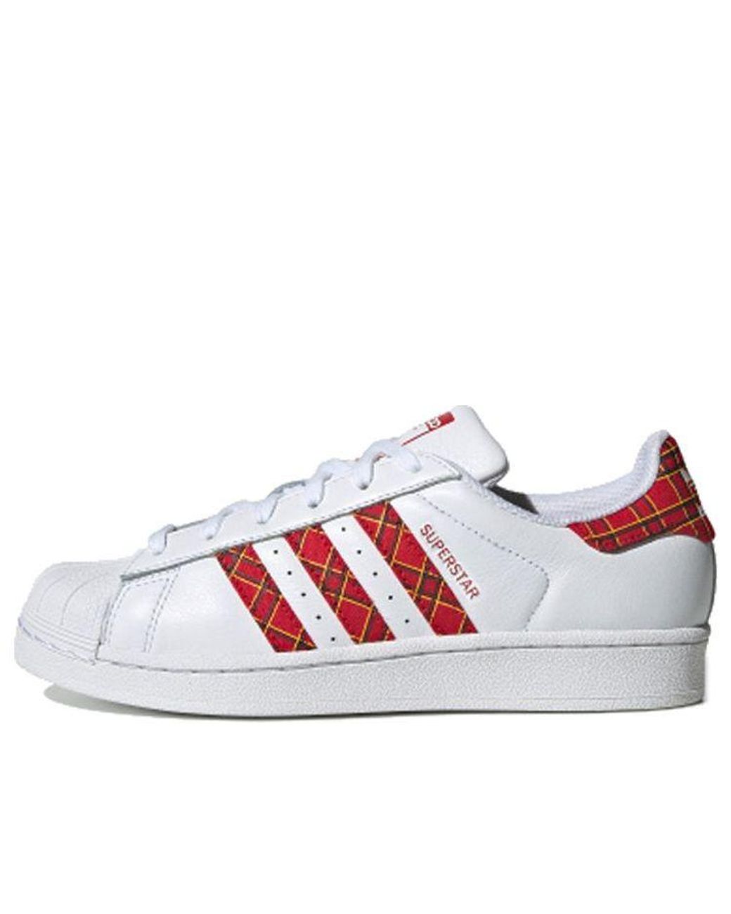 Adidas White (Wmns) Superstar 'Plaid'