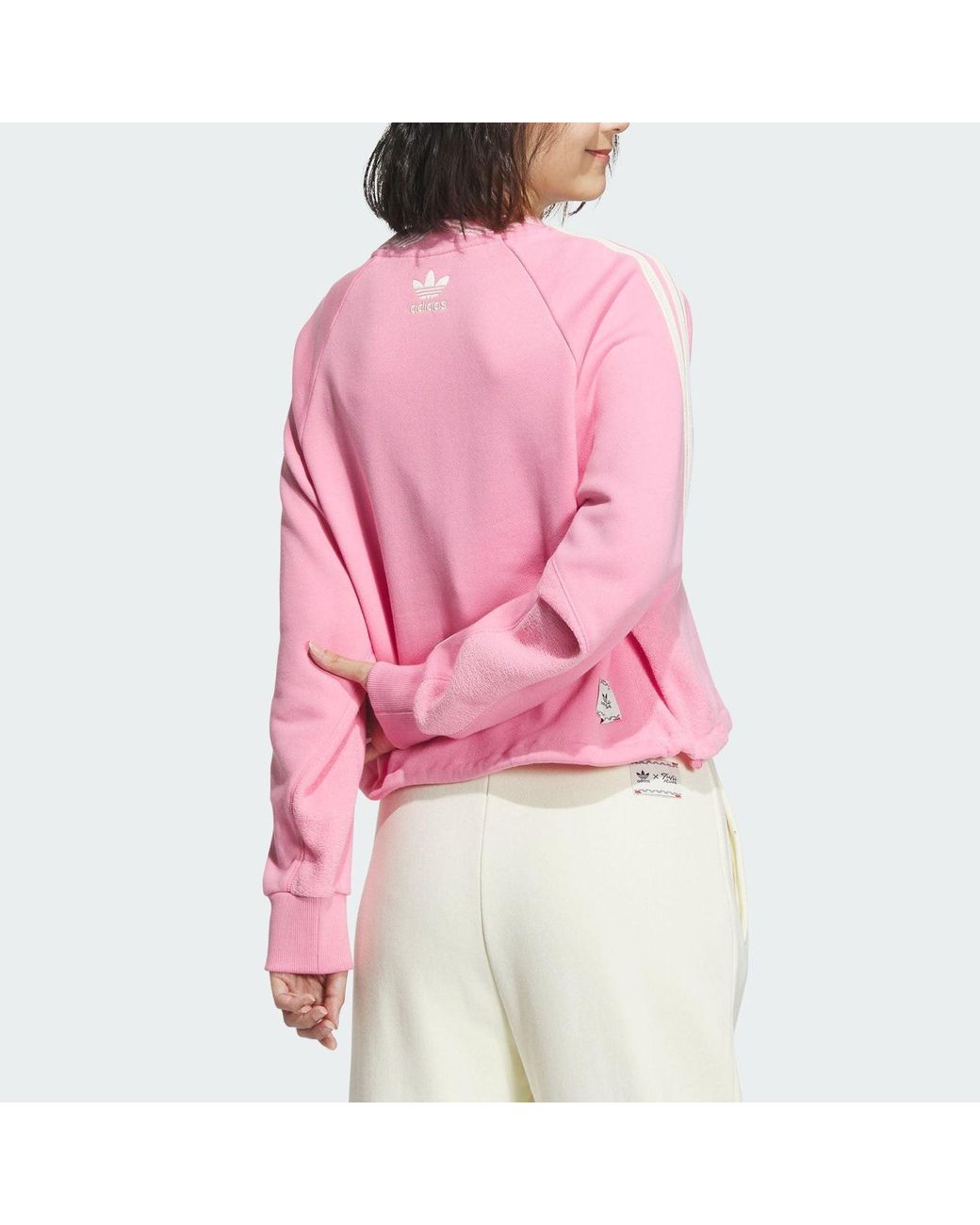 Adidas Pink (Wmns) Originals Crew Neck Sweatshirt Asia Sizing