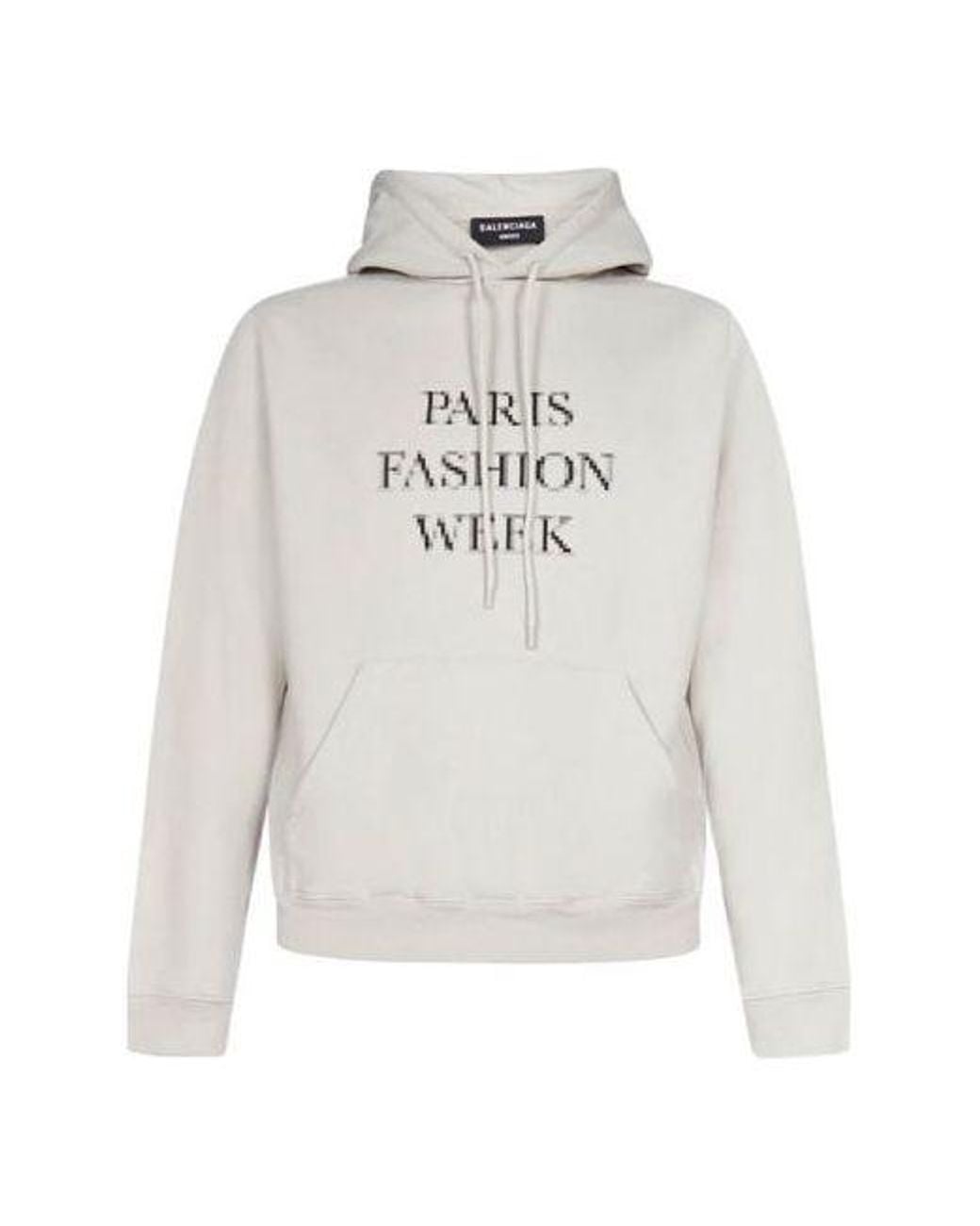 Balenciaga Gray Paris Fashion Week Hoodie 'Almond' for men