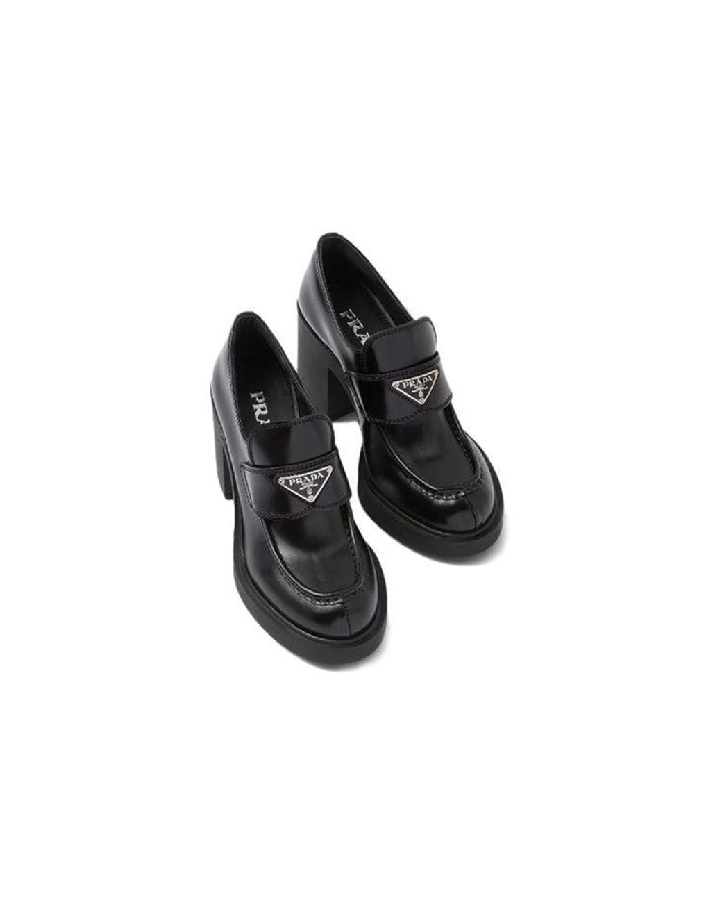 Prada Black (Wmns) Chocolate Brushed Leather Loafers