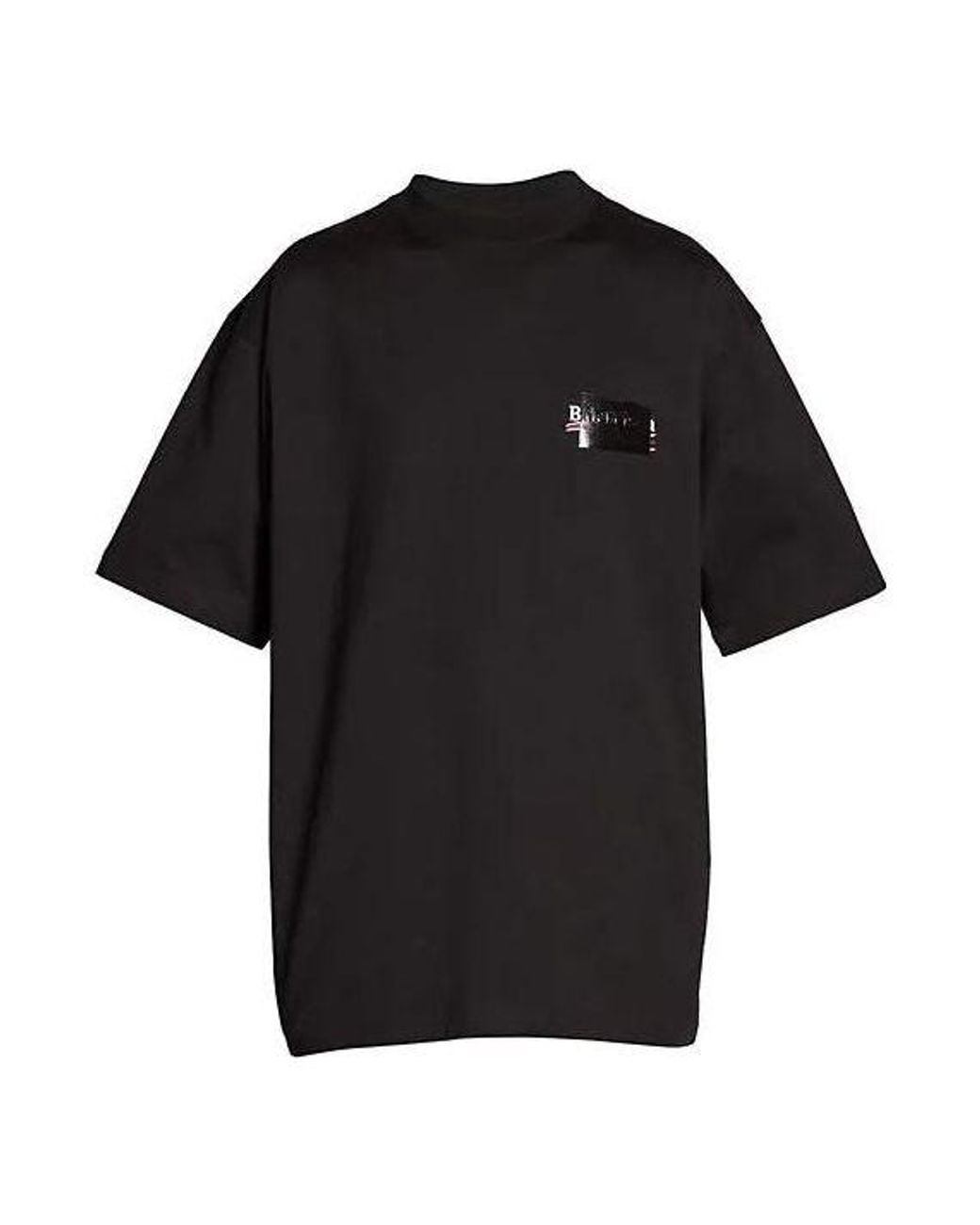 Balenciaga Black Gaffer T-Shirt Large Fit for men
