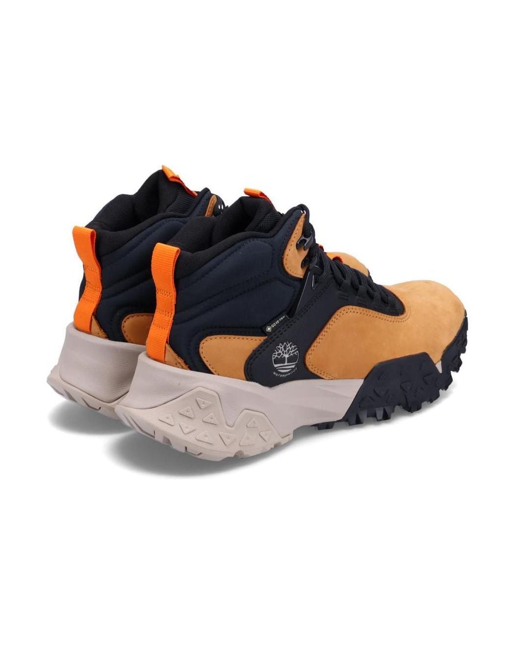 Timberland Blue Motion Scramble Mid Lace Up Hiking Boot With Gore-Tex Bootie 'Wheat Nubuck' for men