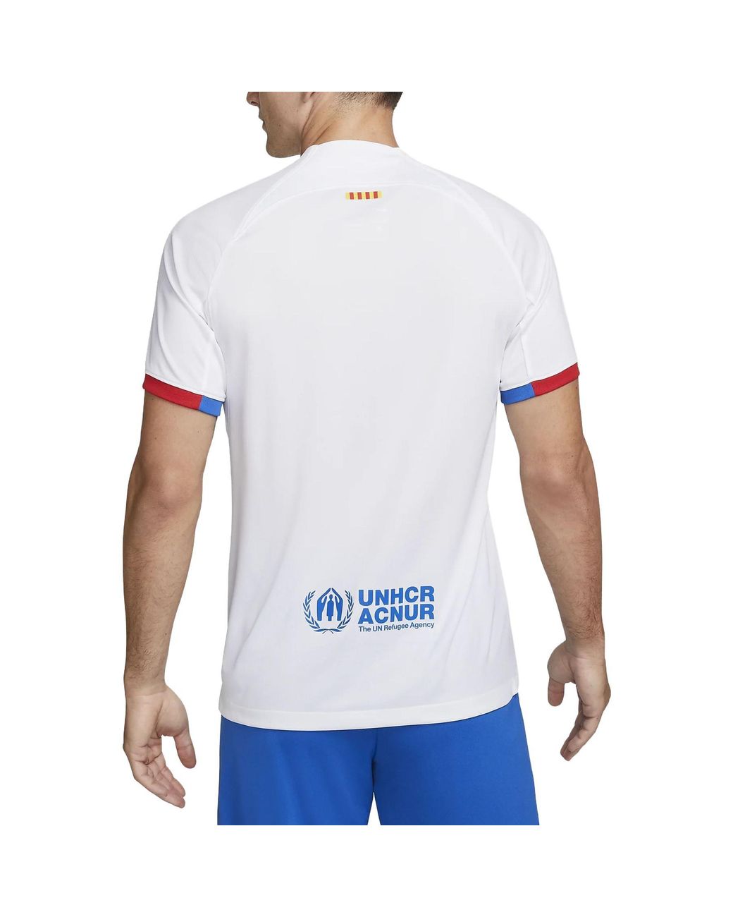 Nike White Fc Barcelona 2023/24 Stadium Jersey for men