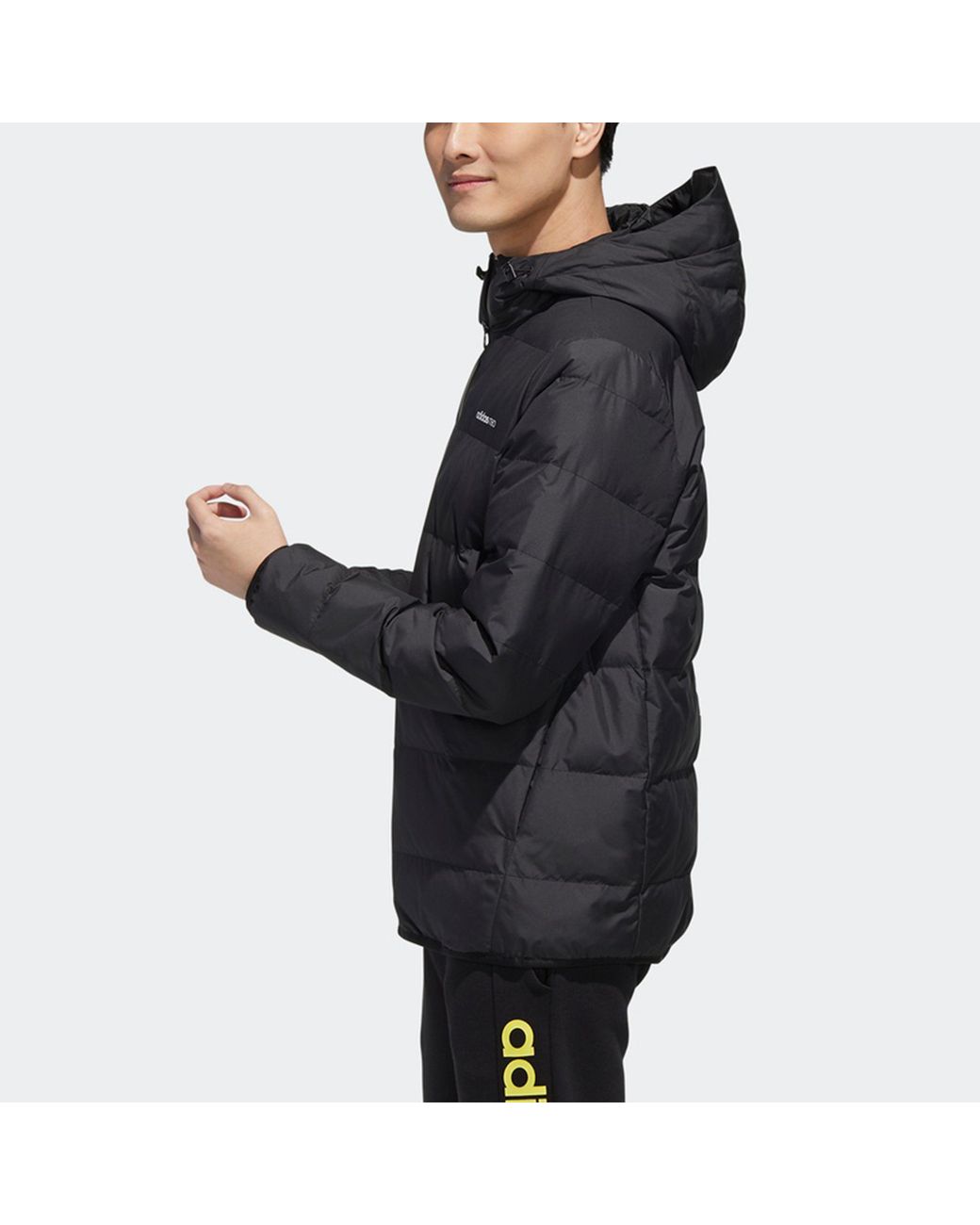 Adidas Blue Neo M Trans Dwn Jkt Windproof Stay Warm Sports Hooded Down Jacket for men