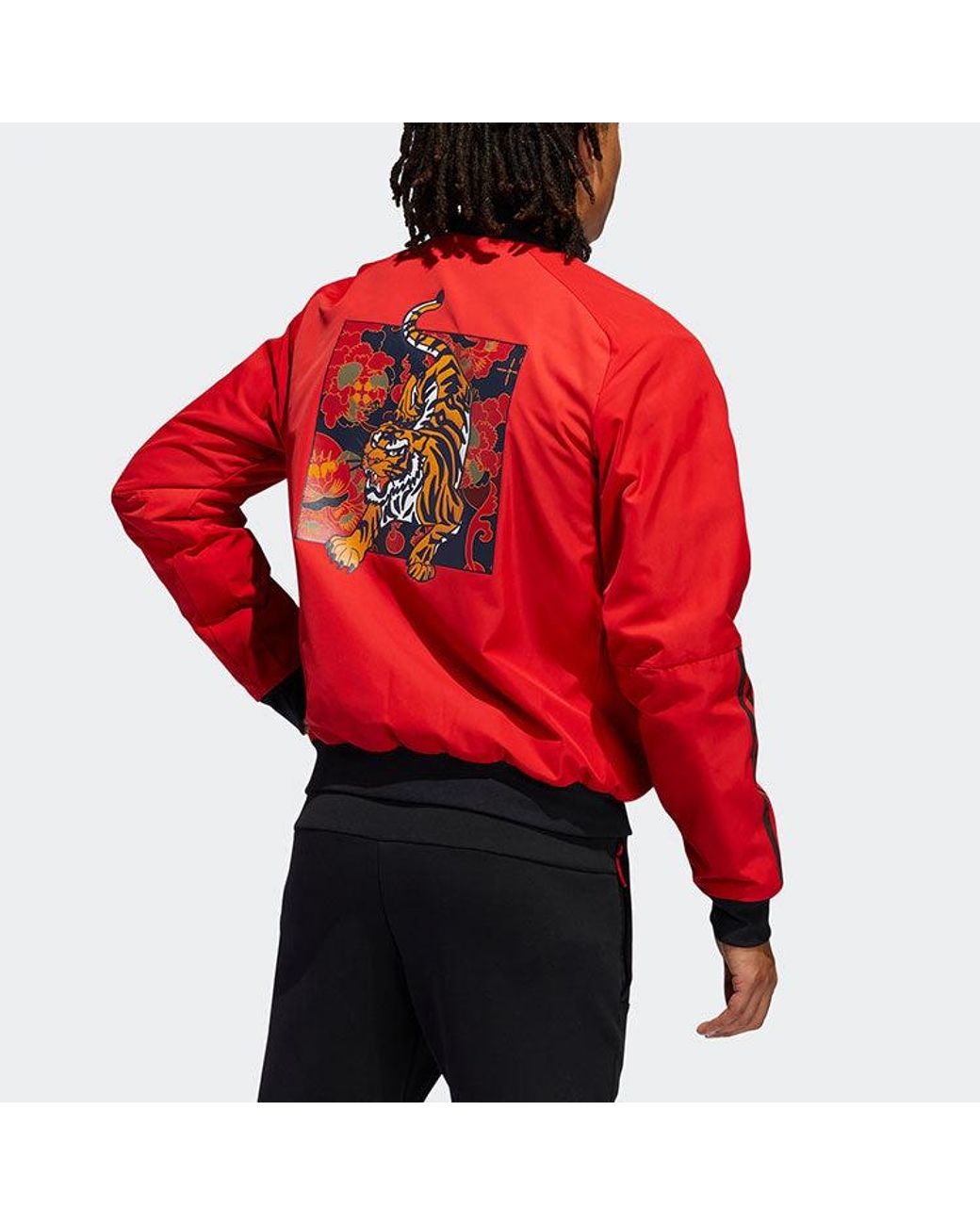 Adidas Red Mic Jkt Bomb Series Pattern Jacket for men