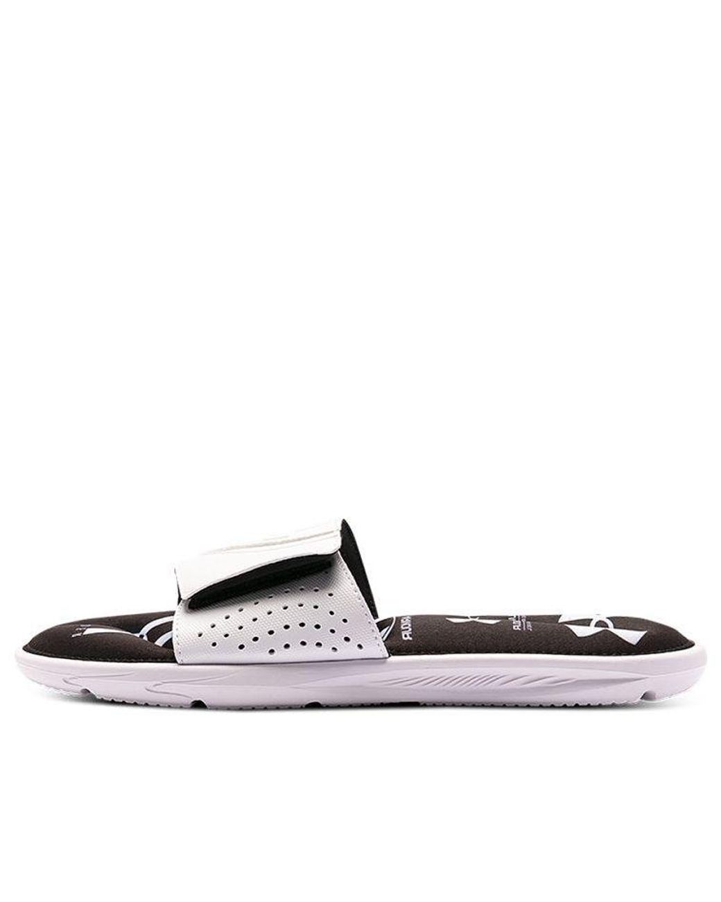 Under Armour Black Ignite 6 Graphic Strap Slide for men