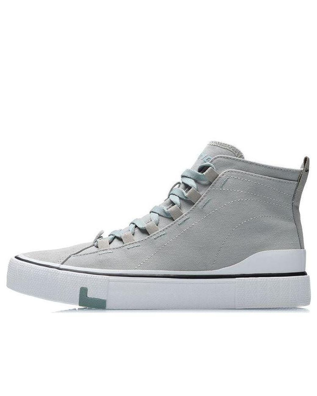 Li-ning Gray Canvas High Top Shoes for men