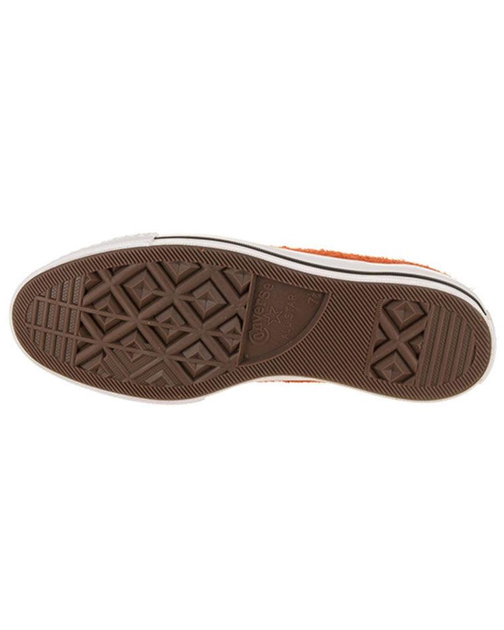 Converse Red One Star Ox Vintage Suede 'Bold Mandarin' for men