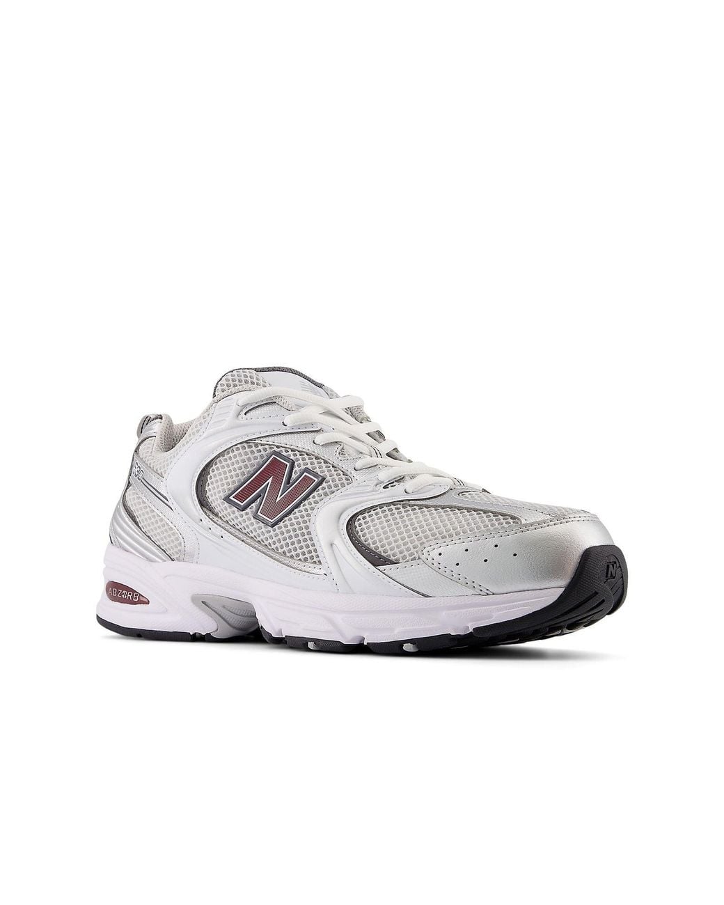 New Balance White 530 'Metallic Burgundy' for men