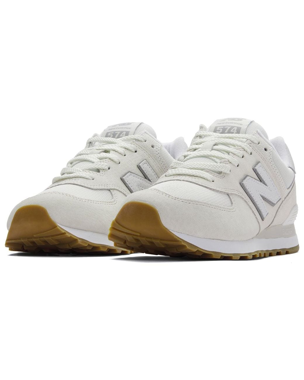 New Balance White 574 for men