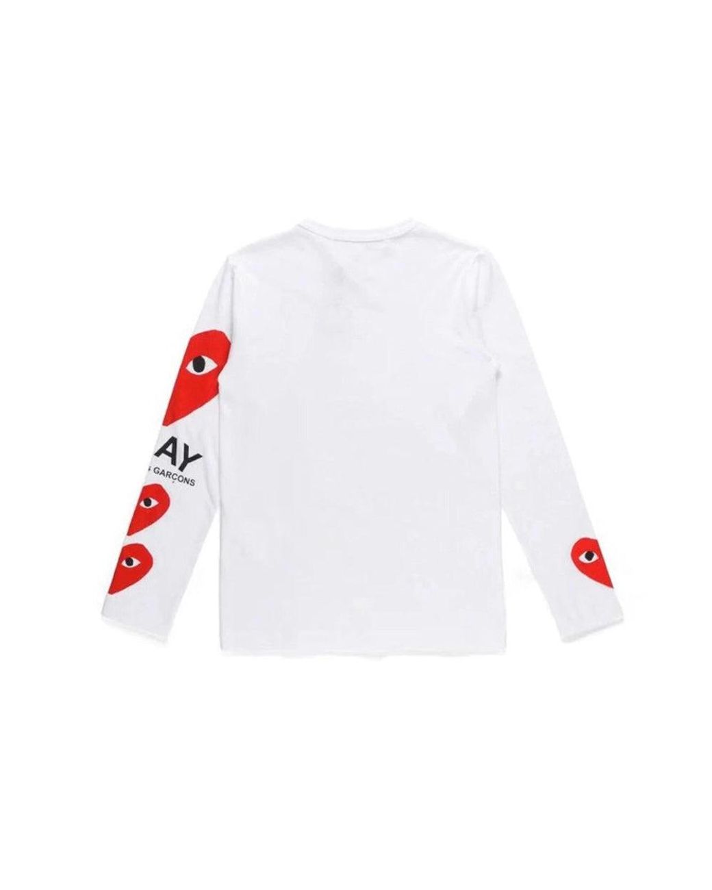 COMME DES GARÇONS PLAY White Printed Sleeve Long-Sleeve for men