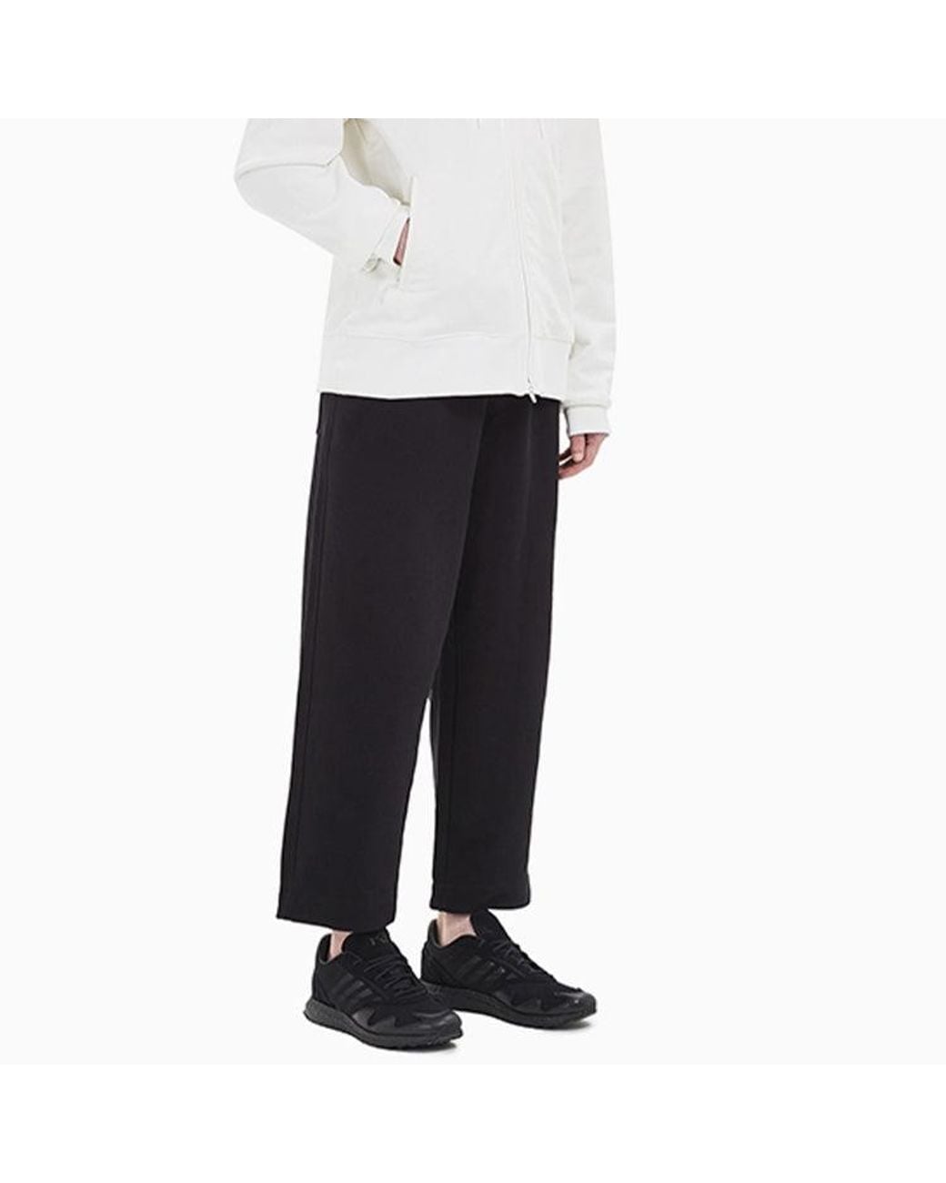 Adidas Blue Y-3 Classic Terry Cropped Pants for men