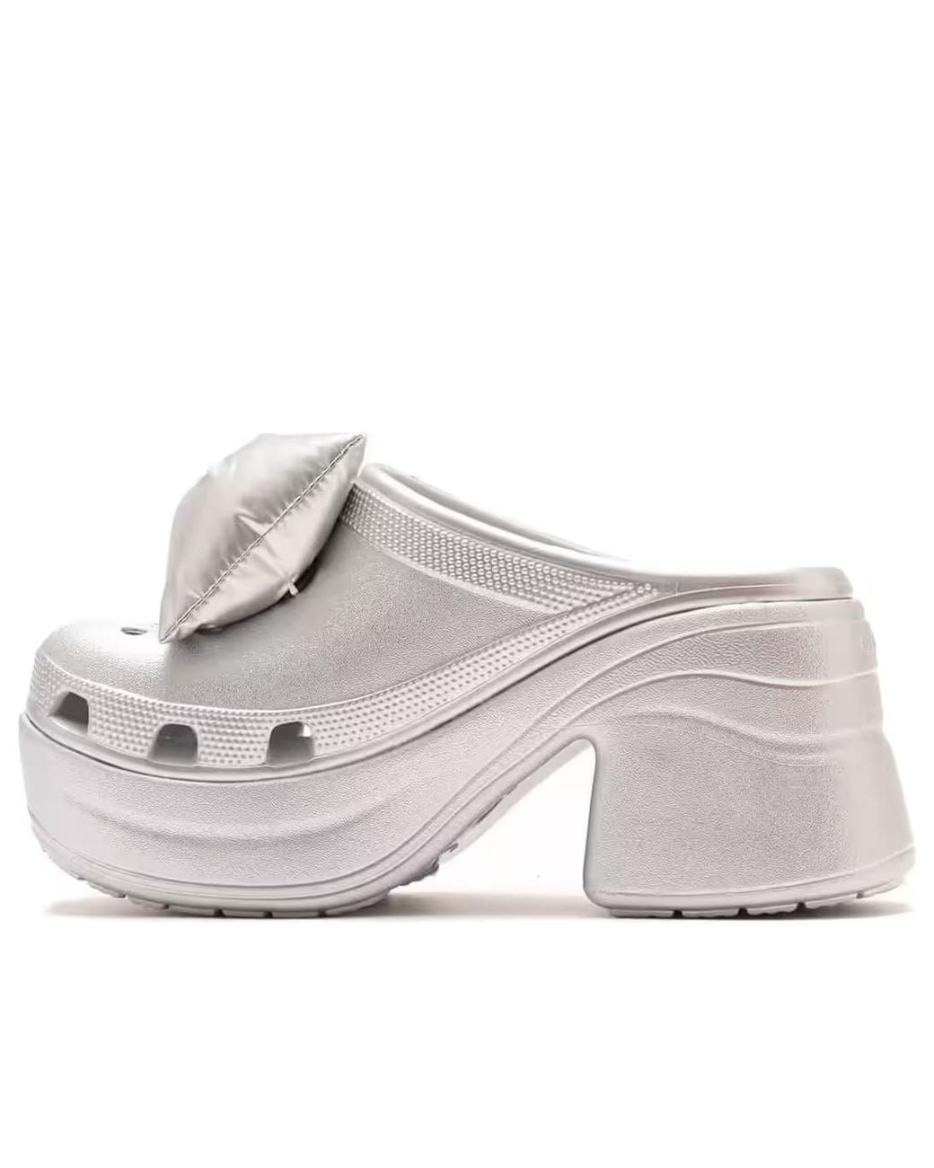 CROCSTM Gray (Wmns) Siren Metallic Bow Clogs