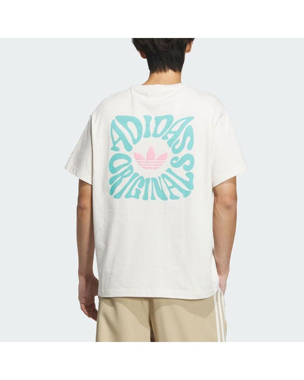 Adidas White Originals V-Day Short Sleeve T-Shirt (Gender Neutral) Asia Sizing for men