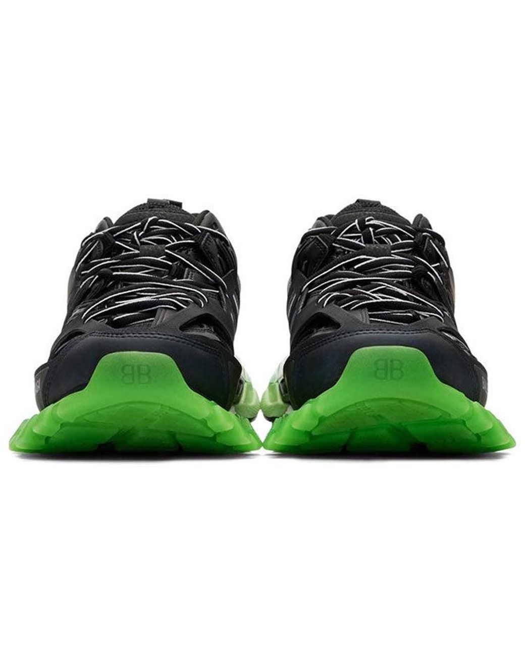 Balenciaga Green Track Trainer Glow' for men