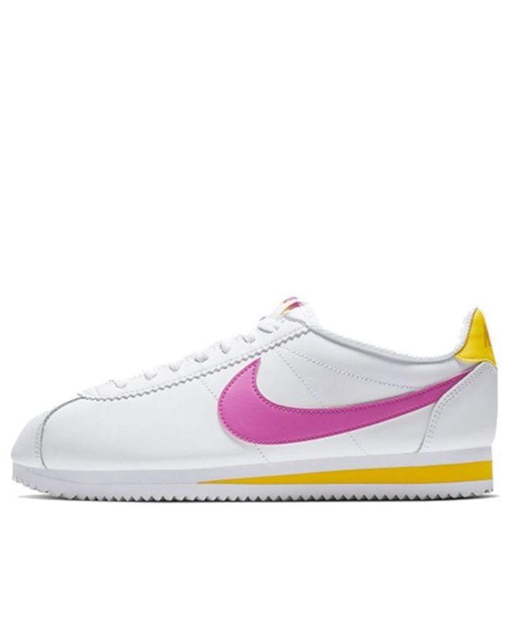 Nike Classic Cortez Leather 'spring Pack - Fuchsia' in White | Lyst