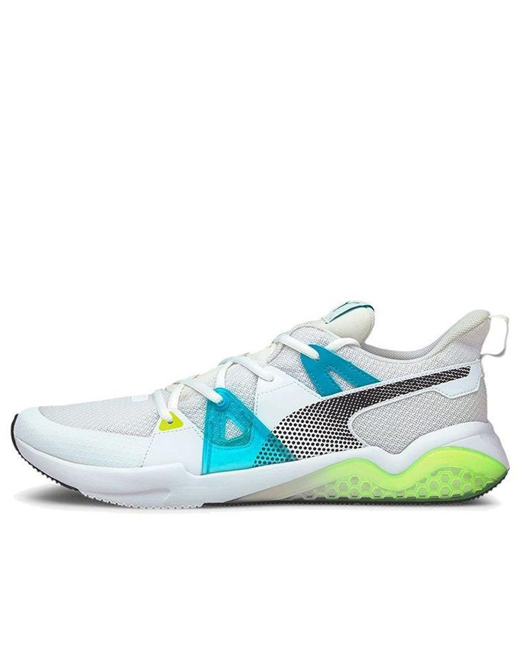 puma men black cell fraction fade running shoes