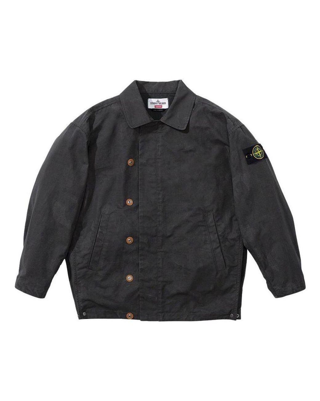 Supreme Gray X Stone Islacnd Reactive Ice Camo Ripstop Jacket for men