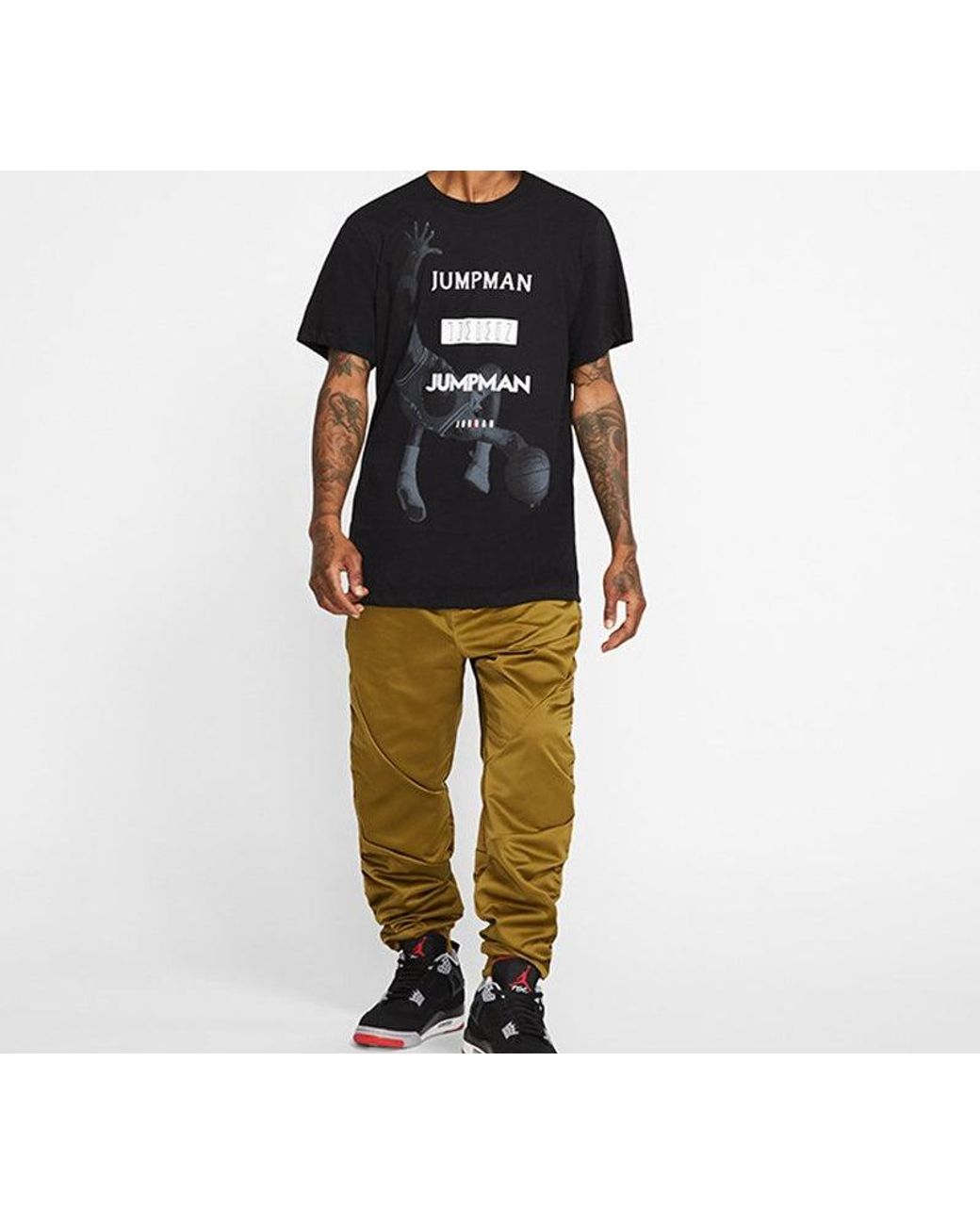 Nike Black Basketball Printing Sports Short Sleeve for men