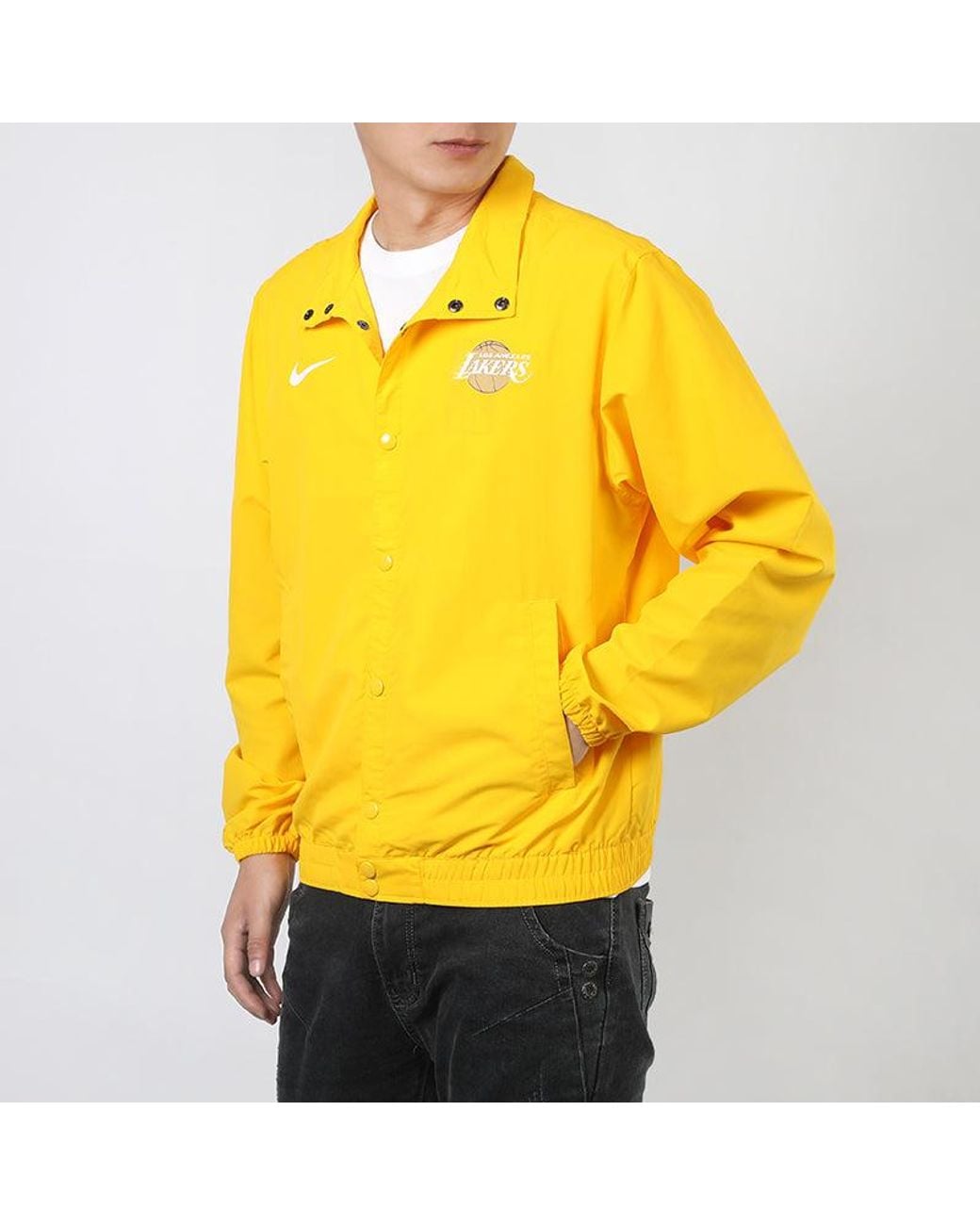 Nike Yellow City Edition Dna Los Angeles Lakers Sports Jacket for men