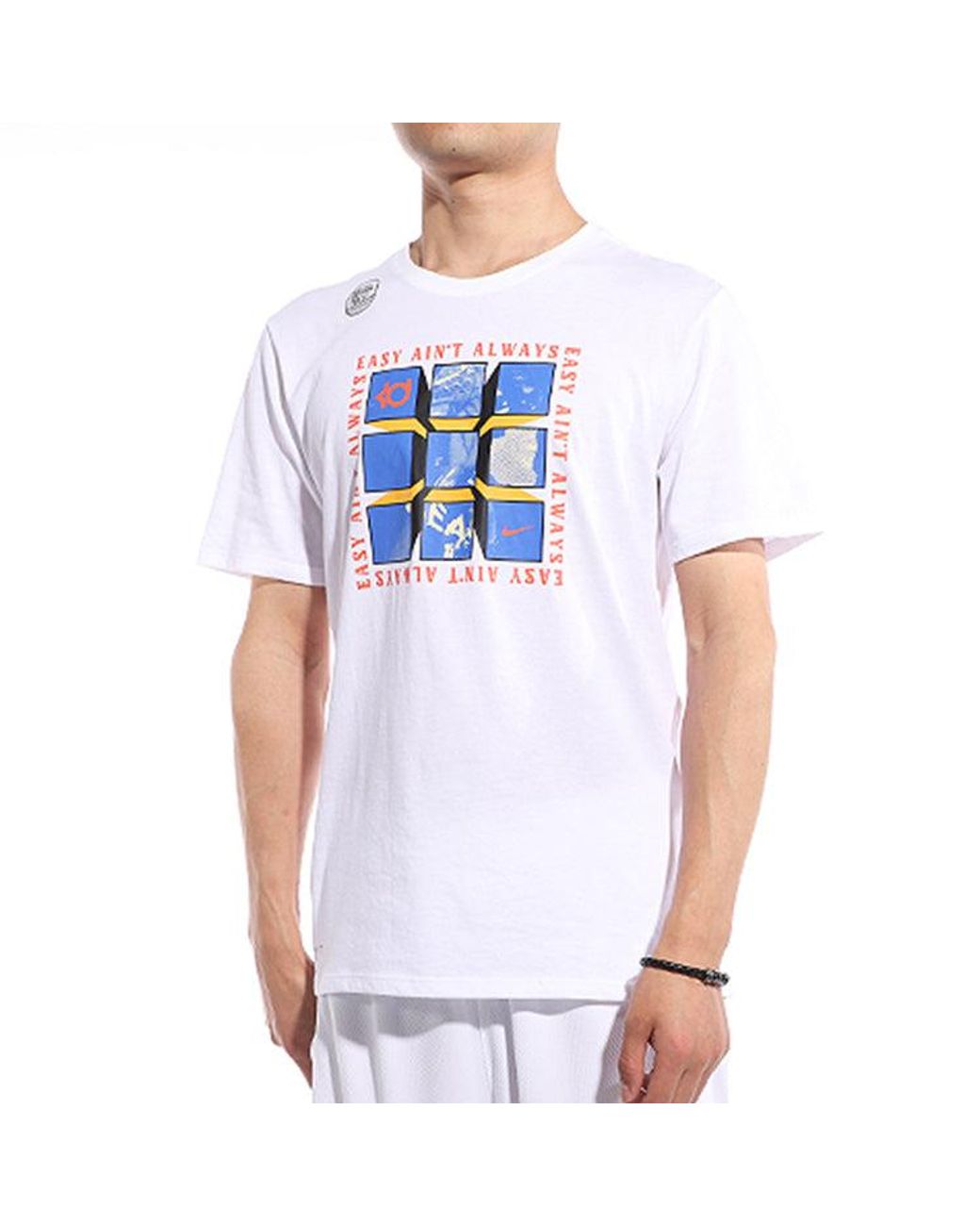Nike Blue Dri-Fit Kd Durant Printing Quick Dry Short Sleeve for men