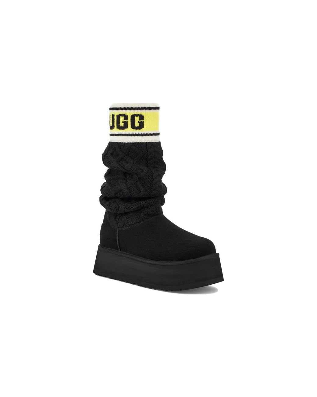 Ugg Black (Wmns) Classic Sweater Letter Boot
