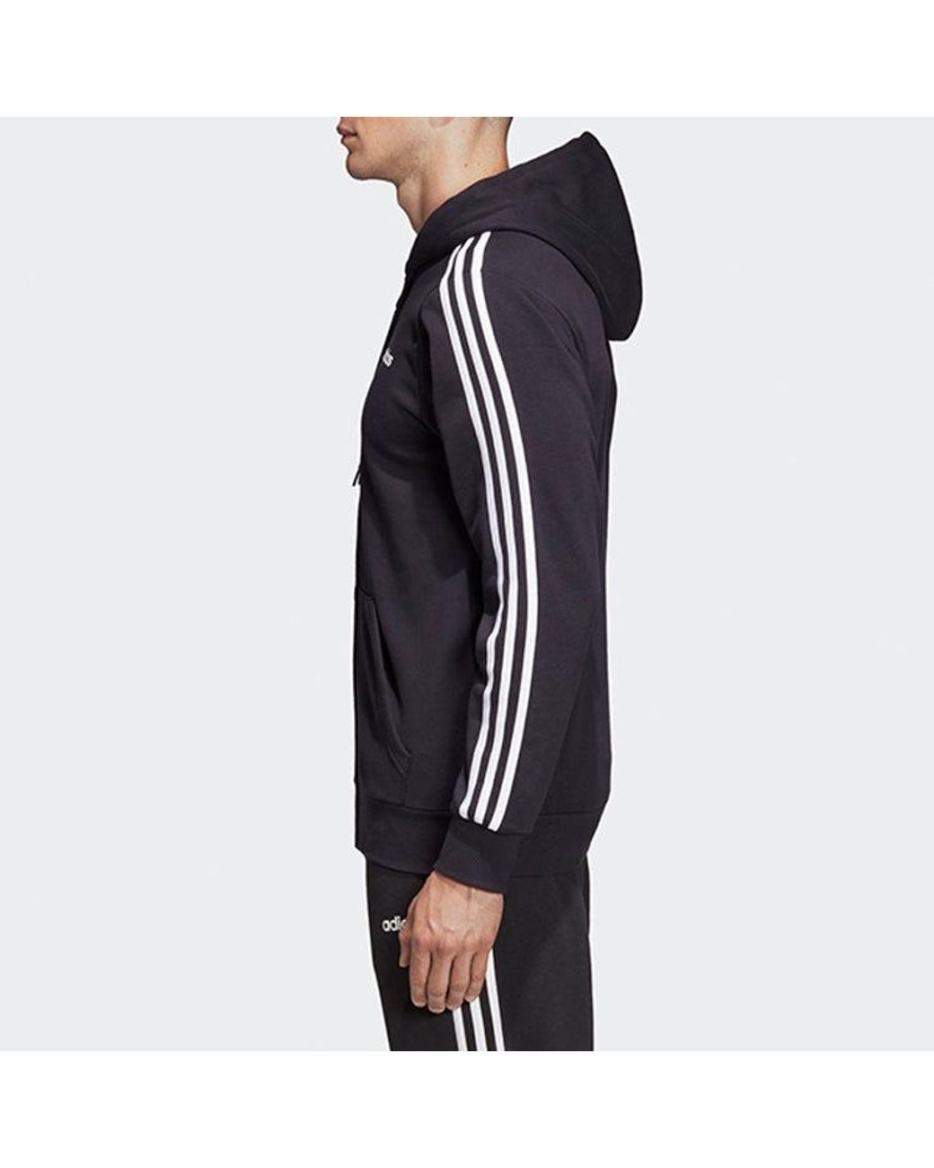 Adidas Black Knit Zipper Jacket for men