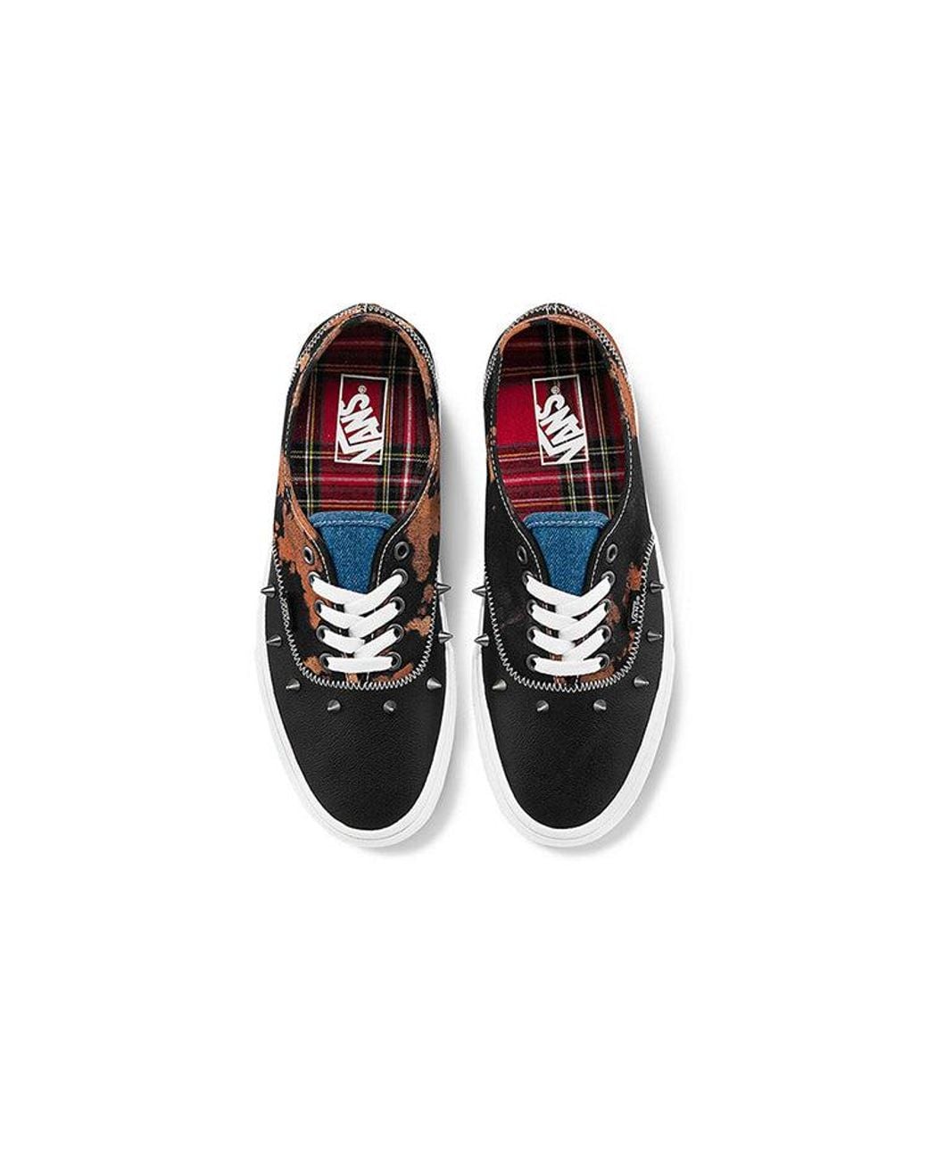 Vans Black Tartan Daze X Authentic 'Multi Acid Dye' for men