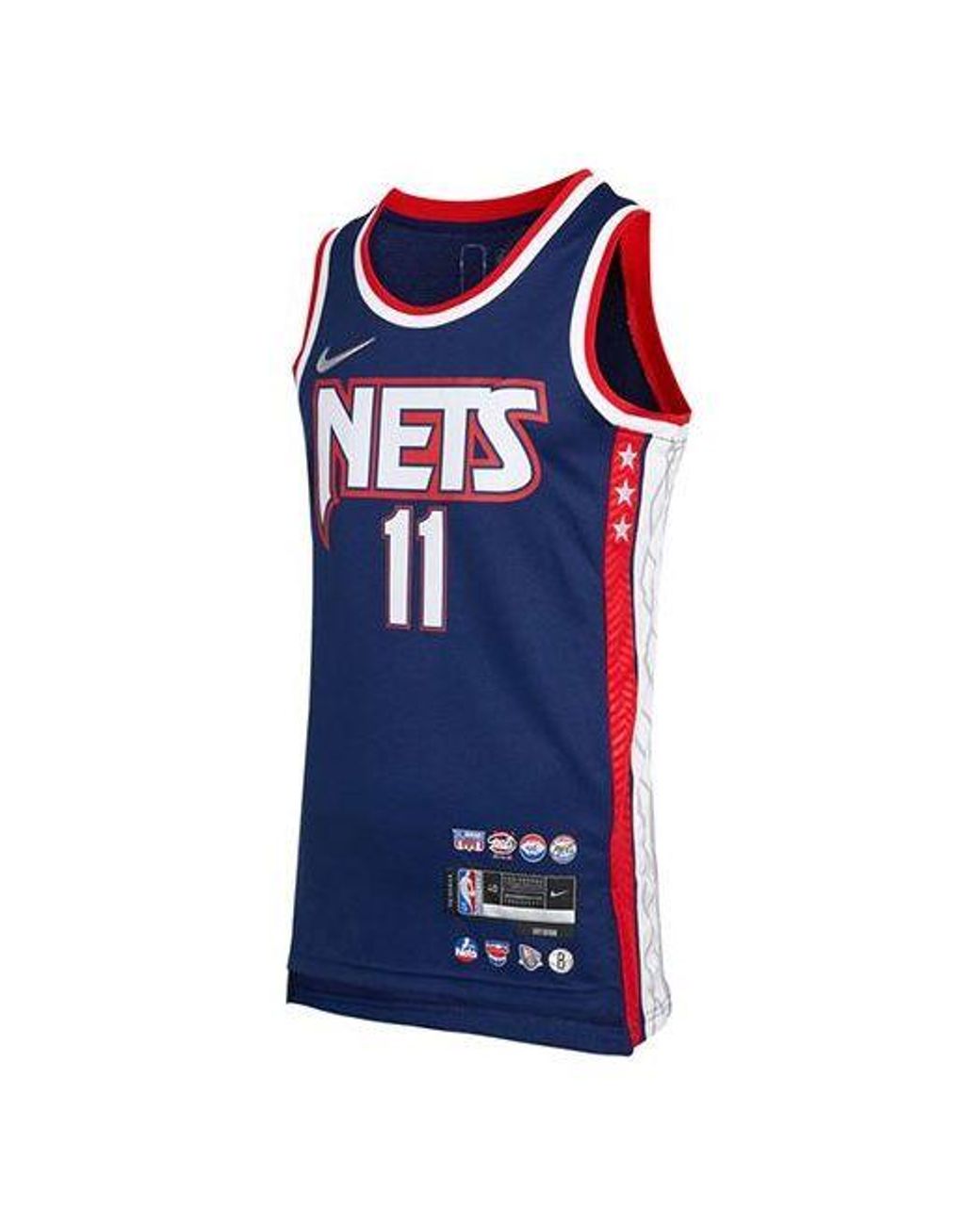 Nike Blue X Nba 75 Brooklyn Nets Jerseys 'Kyrie Irving 11' for men