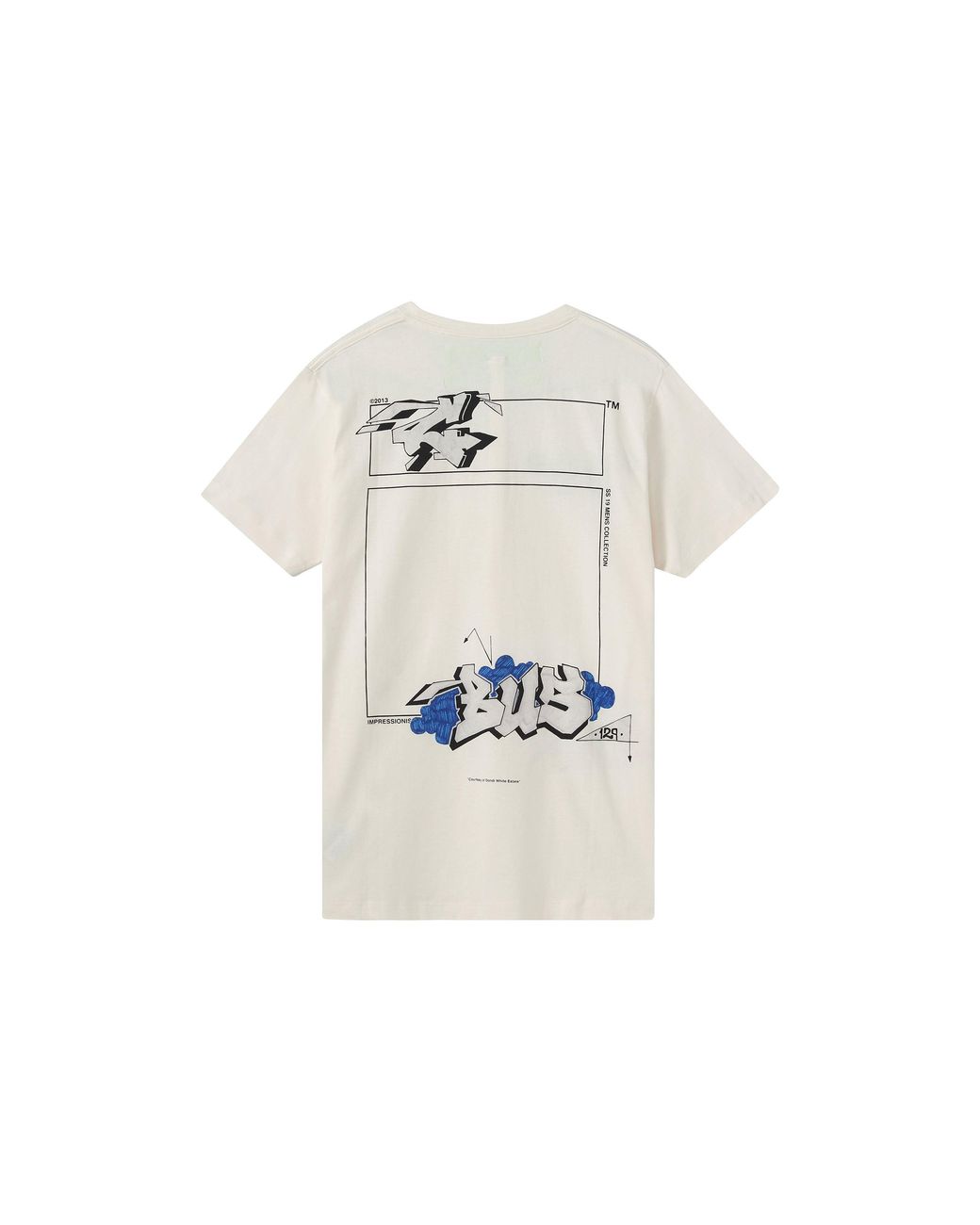 Off-White c/o Virgil Abloh White Graffiti Printing Short Sleeve for men