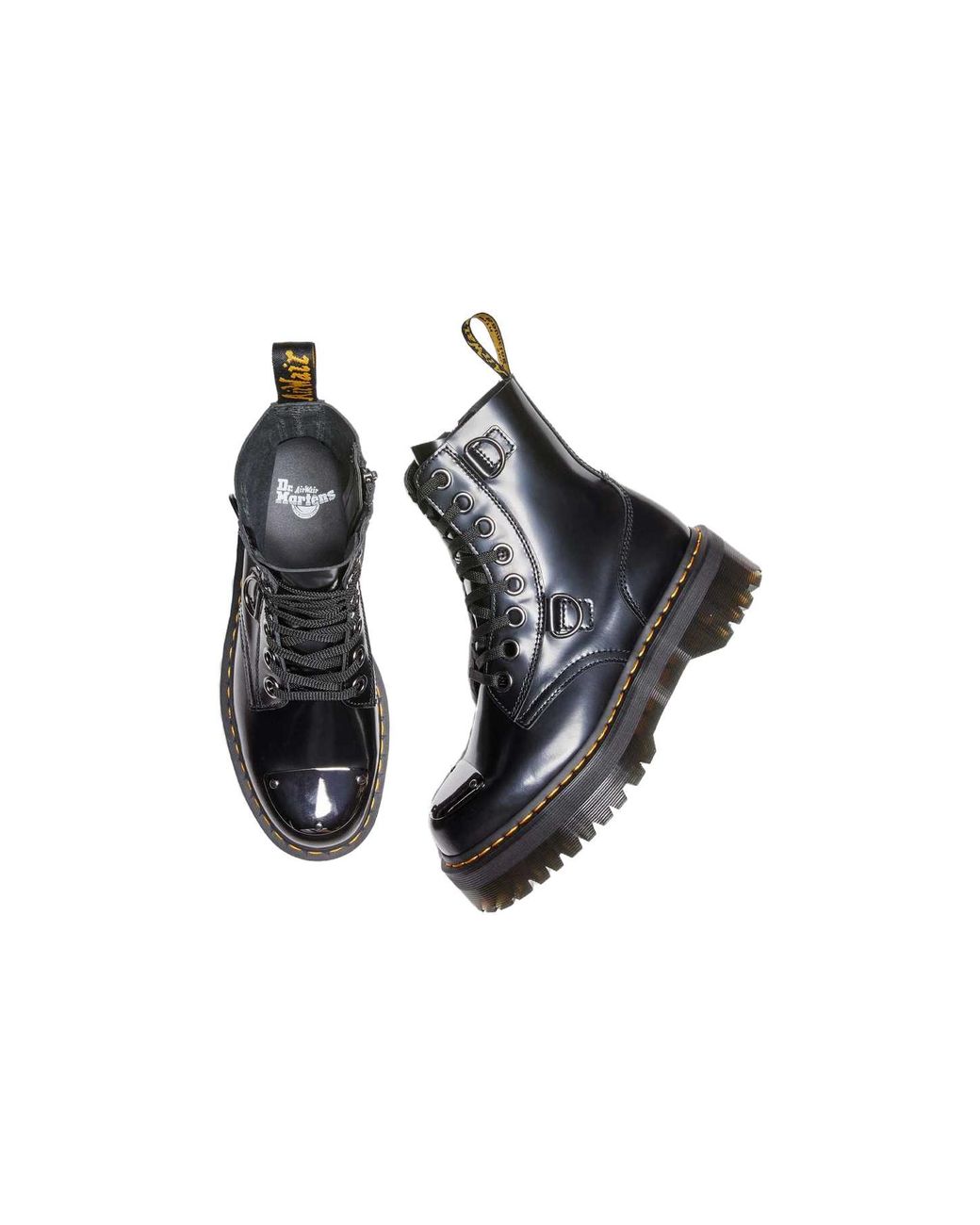 Dr. Martens Black Jadon Buttero Leather Platform Boots