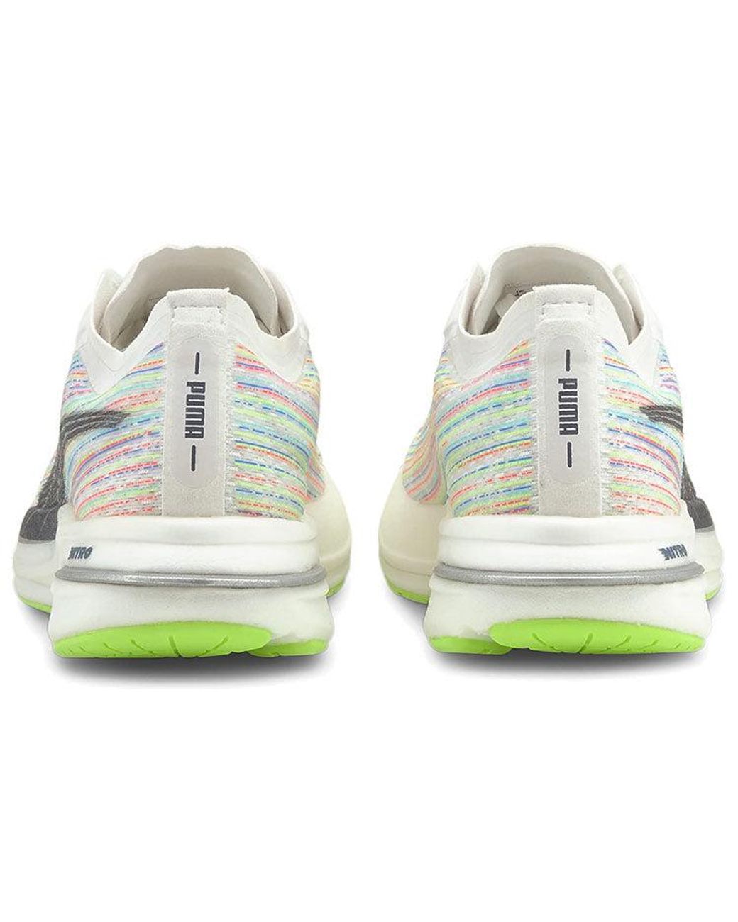 PUMA White Deviate Nitro Spectra Running Trainers