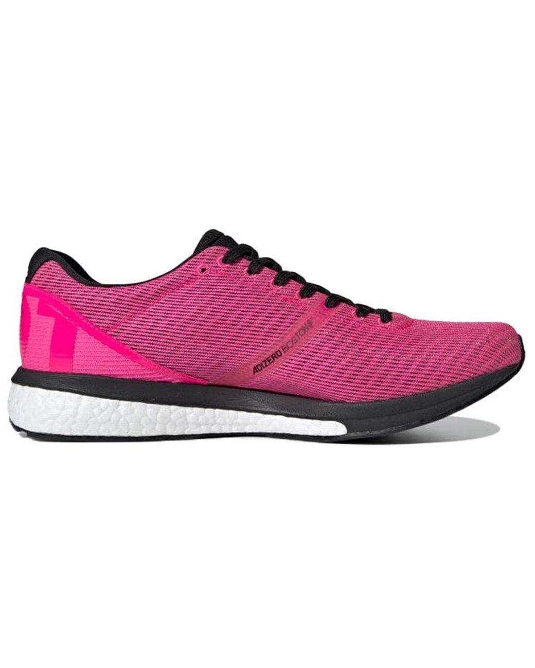 Adidas Pink Adizero Boston 8 Wide 'Shock' for men