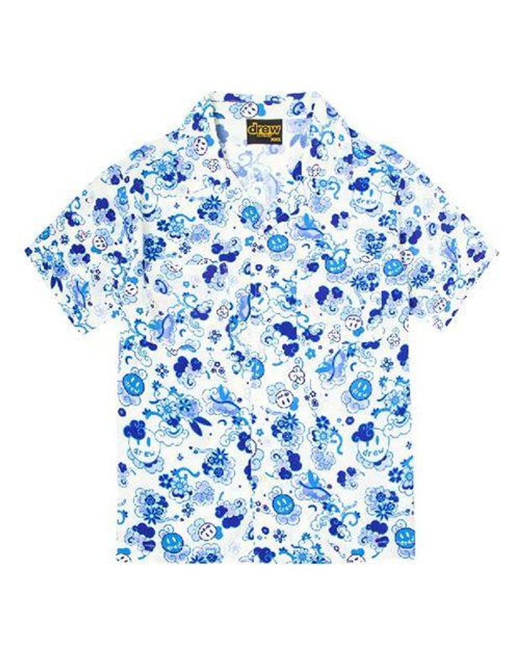 Drew House Blue Rayon Camp Shirt for men